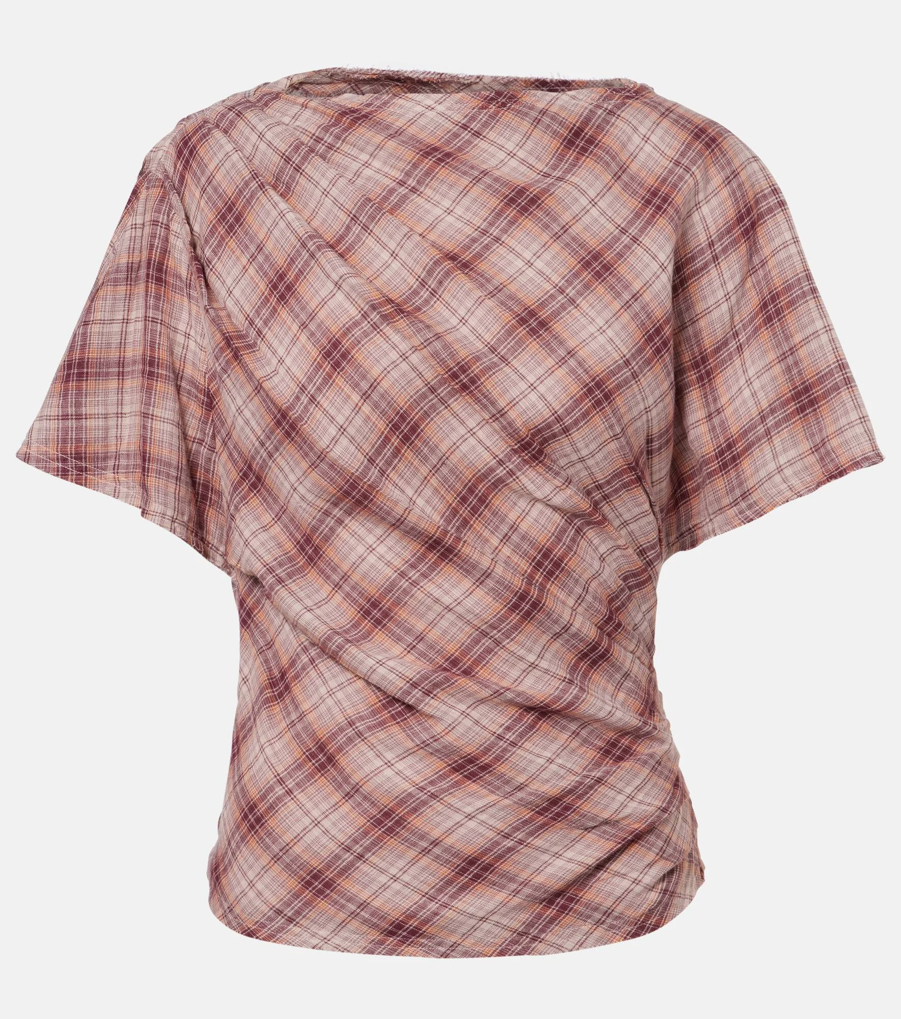 Neyela checked cotton T-shirt - 1