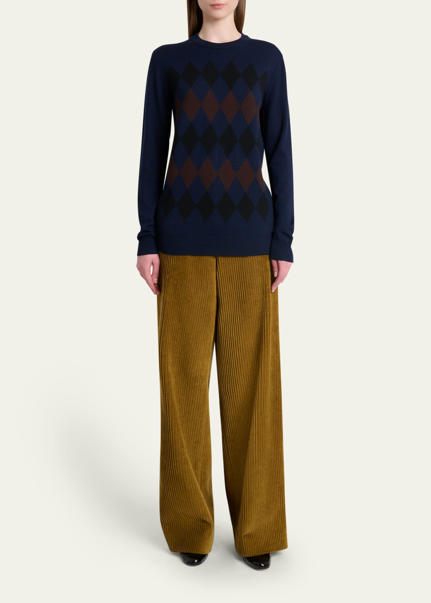 Lidie Cordurouy Wide-Leg Pants - 2