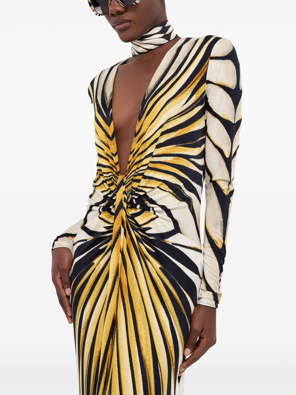Ray of Gold print maxi dress - 5