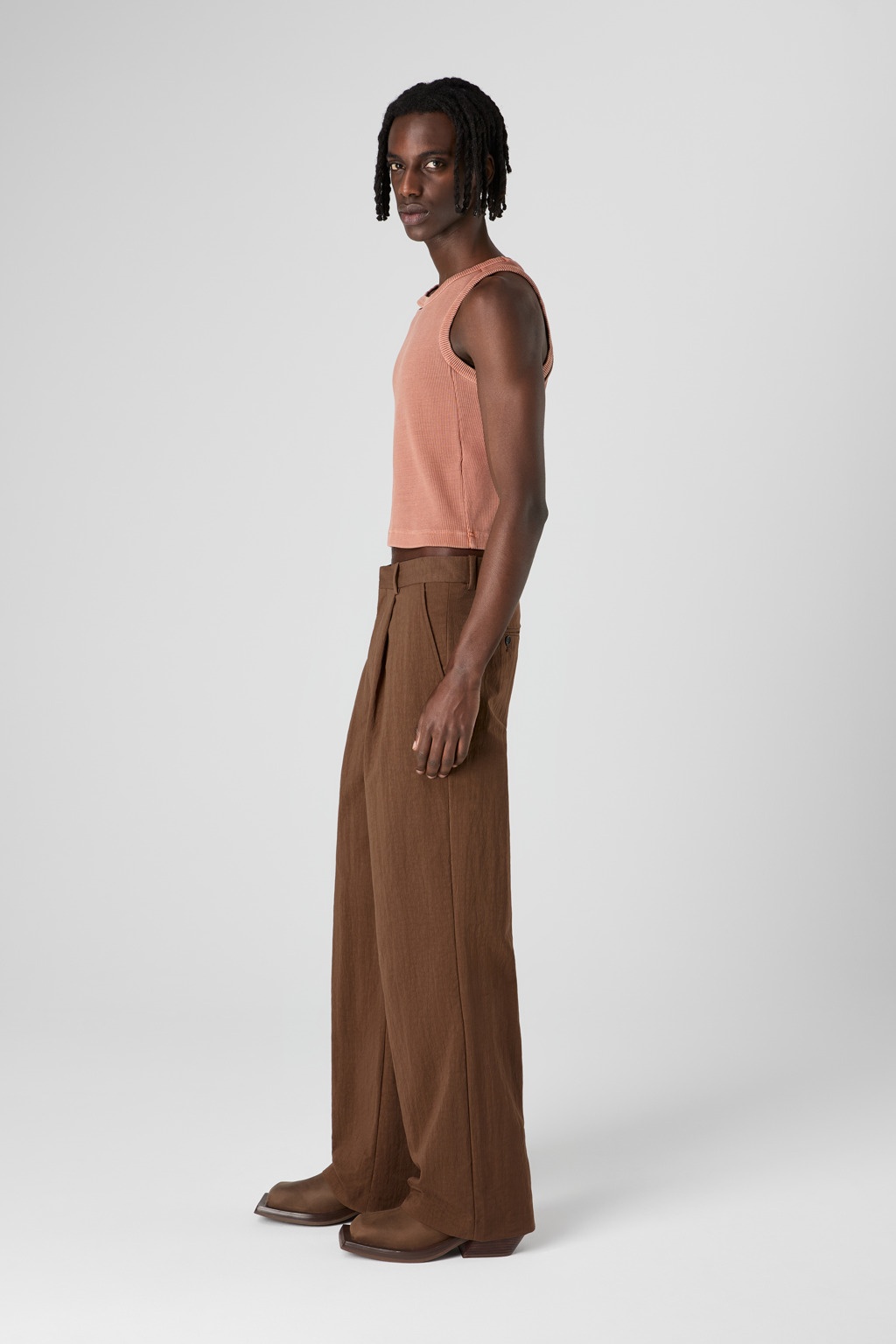 Brown Technical Suit Trousers - 4