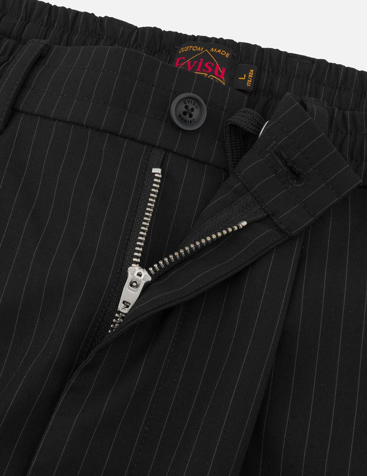 Seagull Embroidery Striped Taper Fit Woven Pants - 6