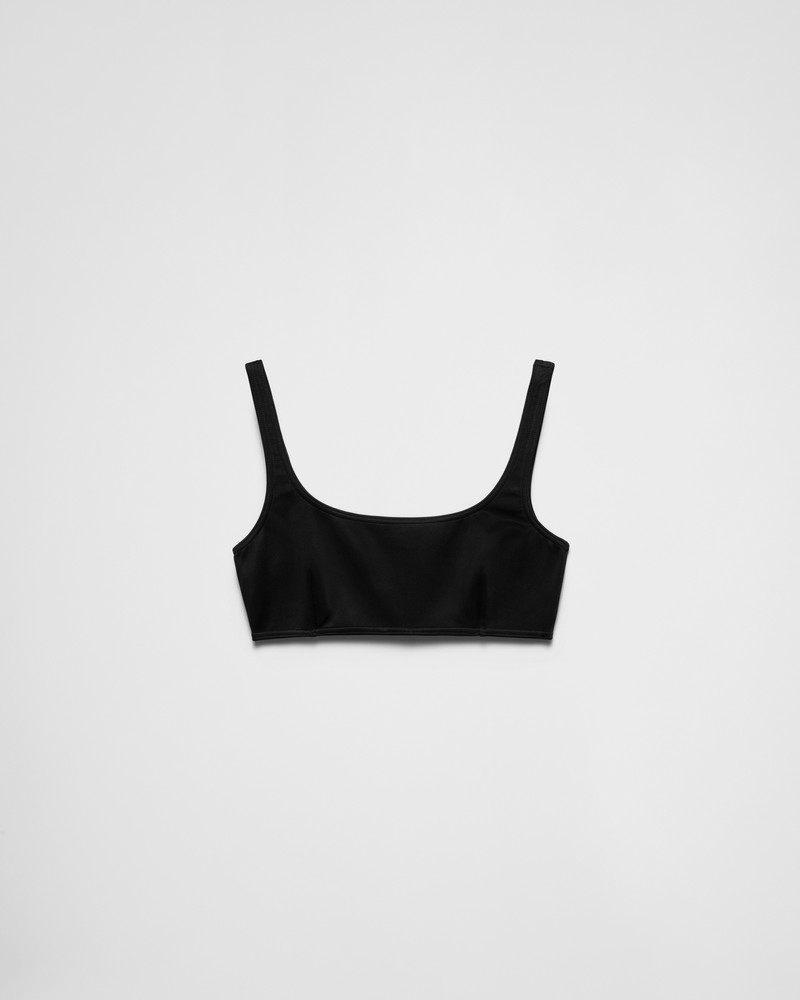 Interlock fabric bikini top 1