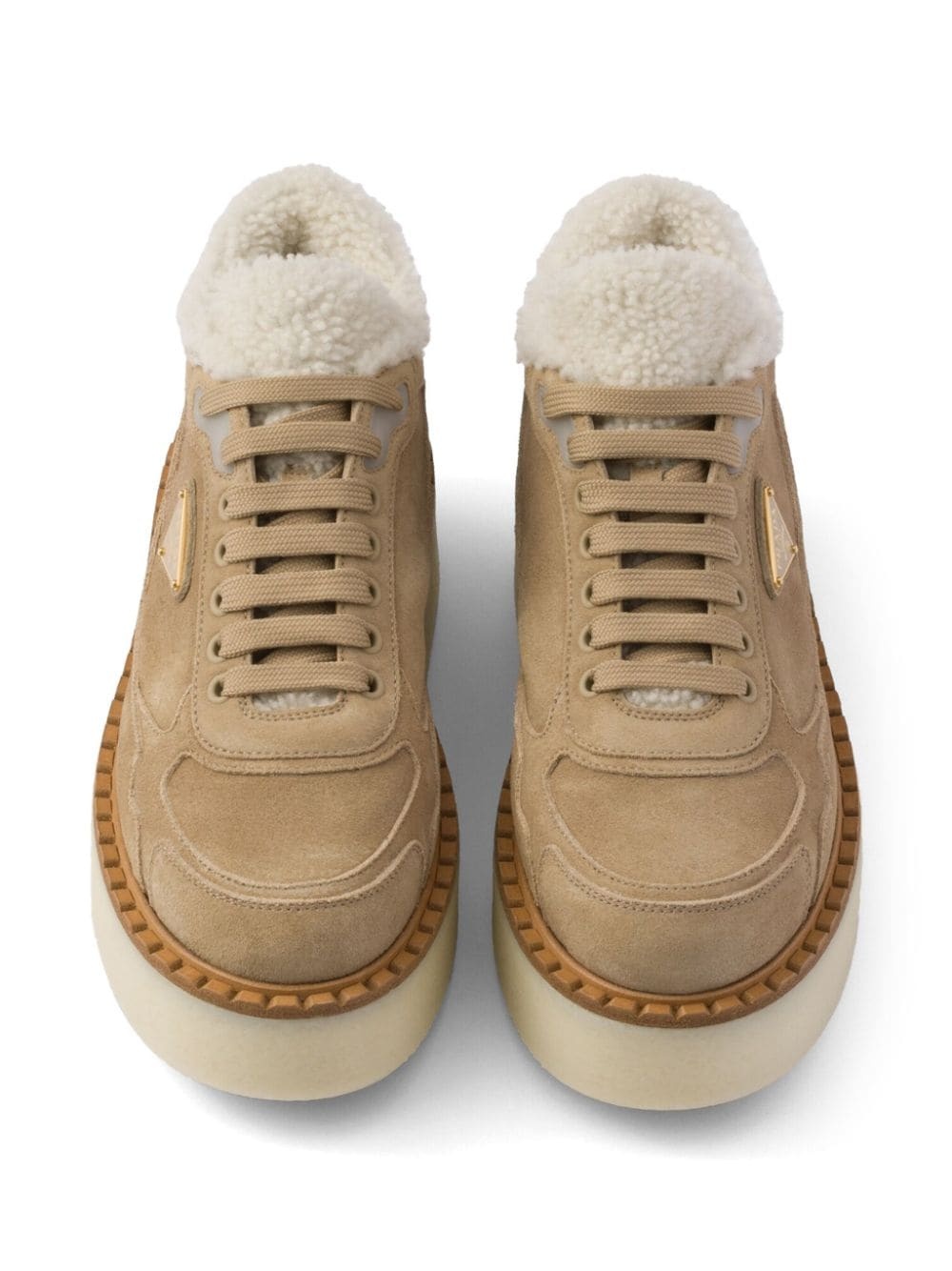 suede mid-top sneakers - 4