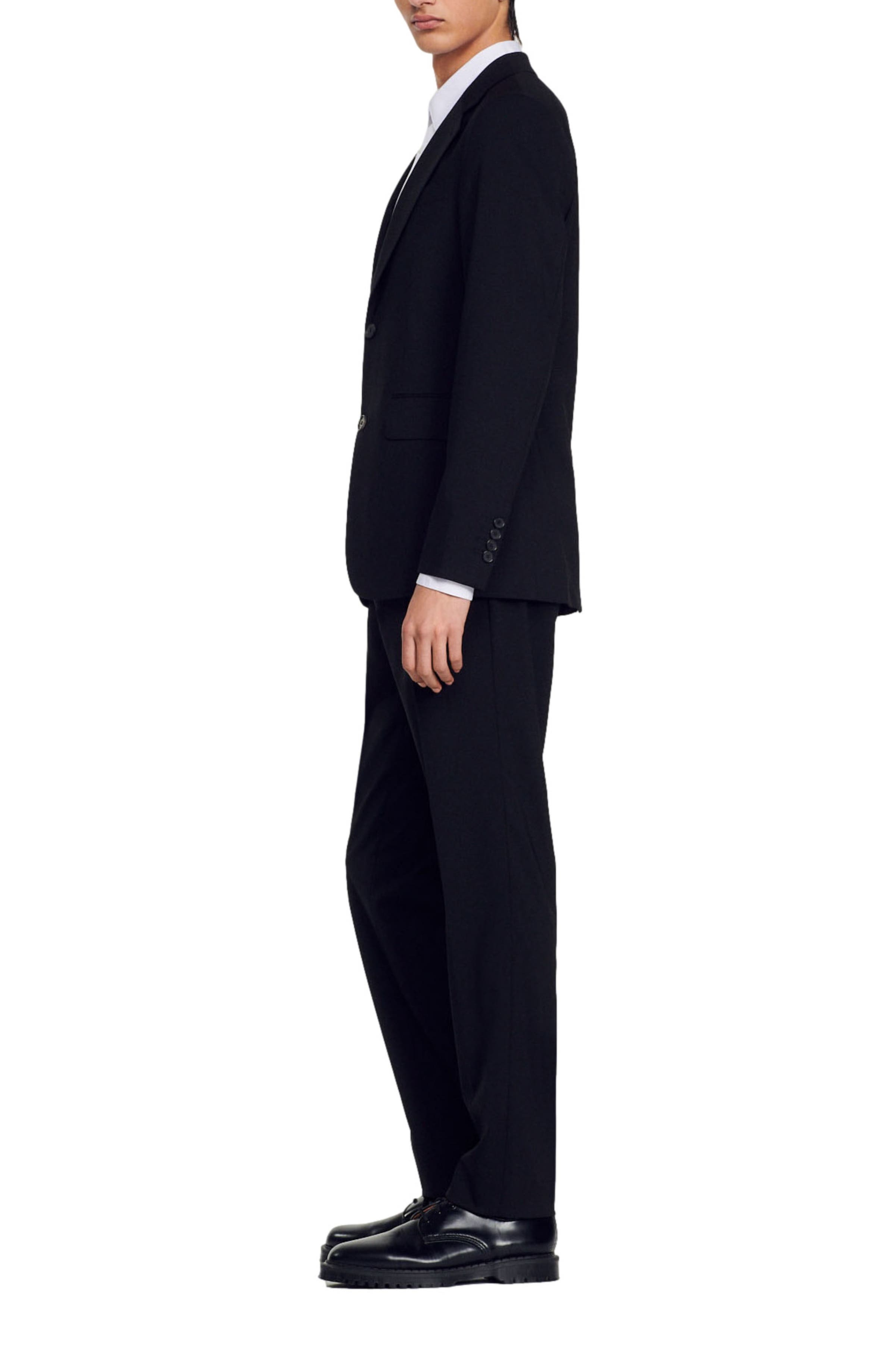 SANDRO Virgin wool suit jacket in Black at Nordstrom - 3