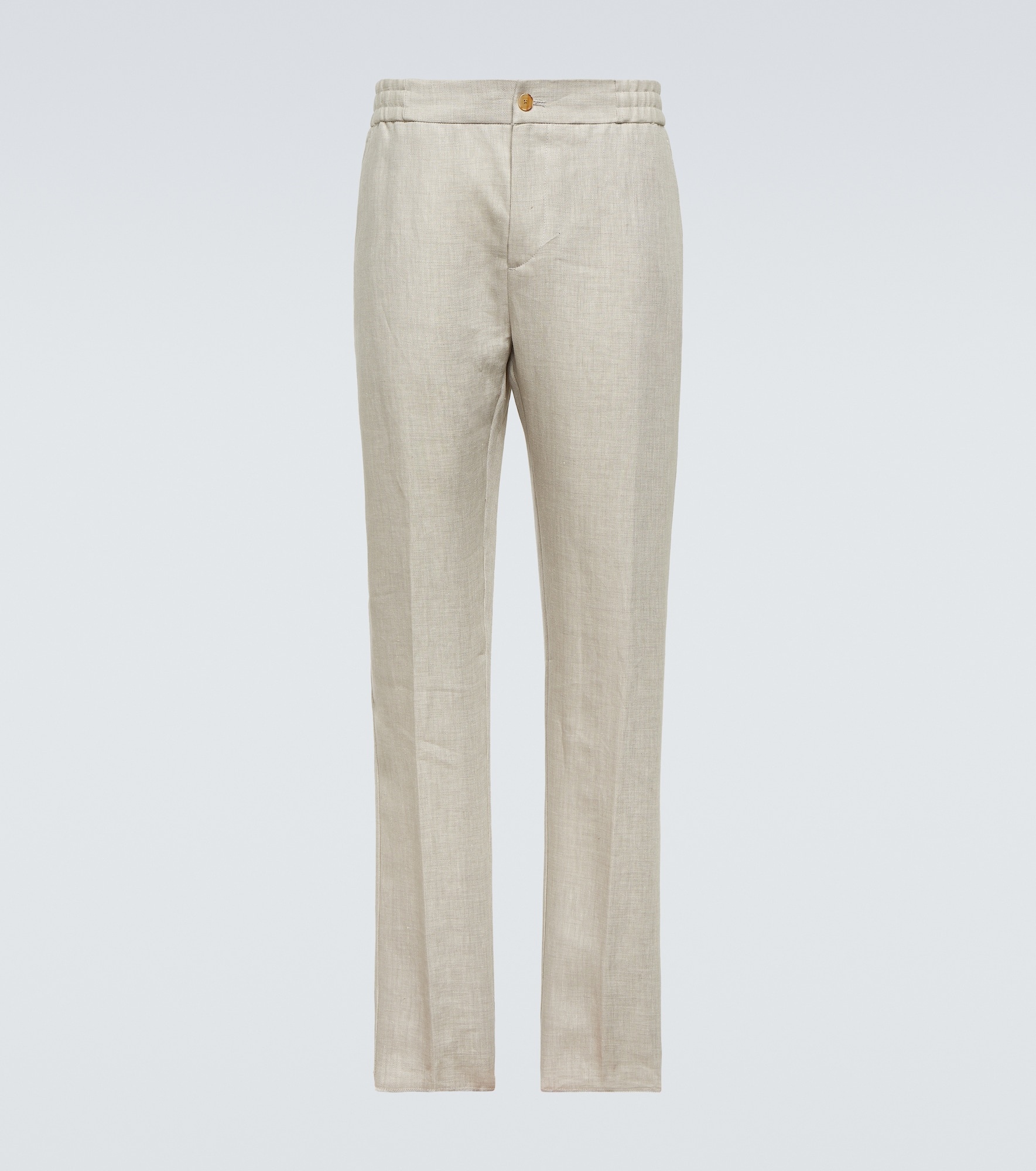Linen straight pants - 1