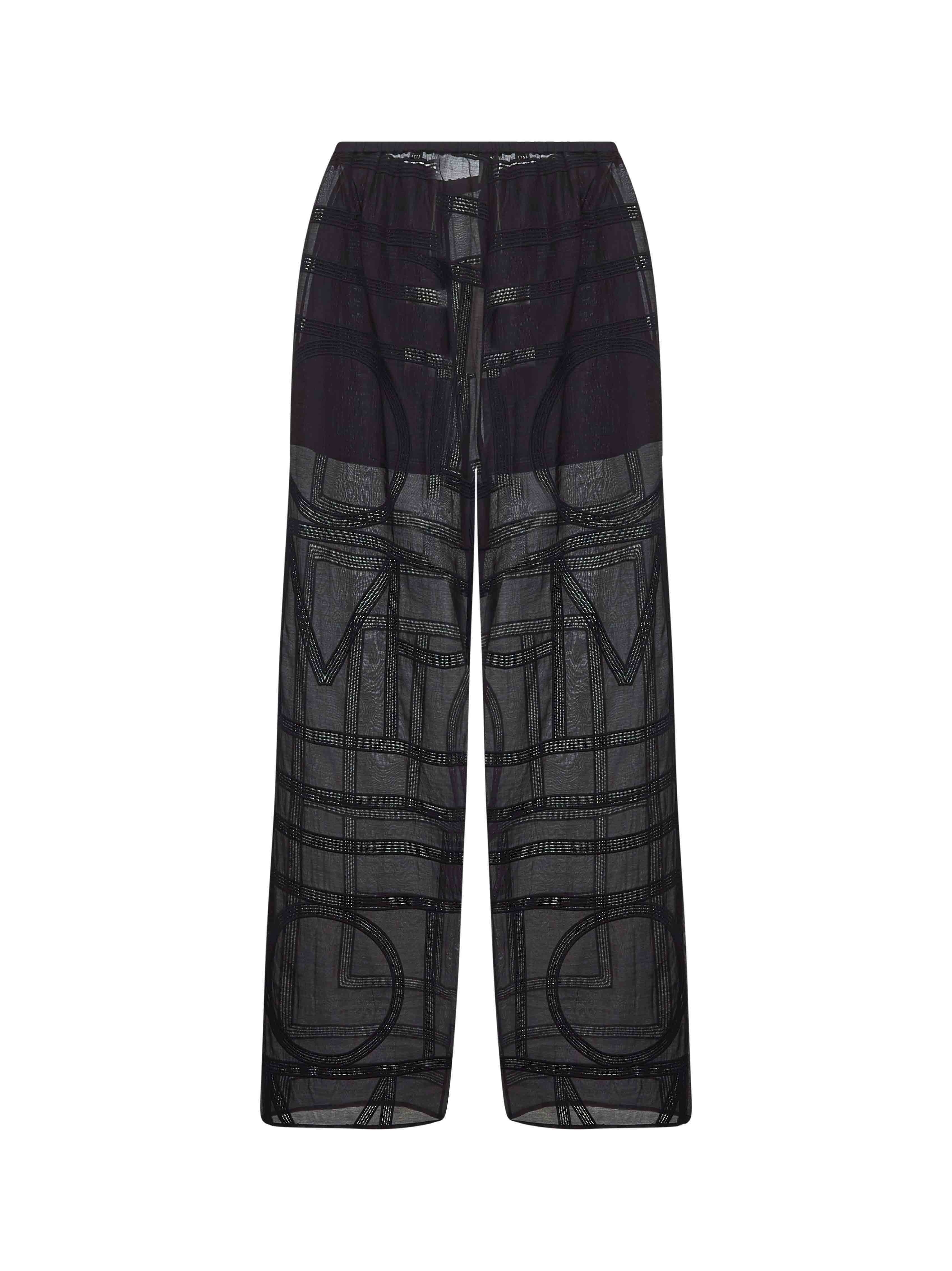 Black Monogram crochet pajama trousers - 2