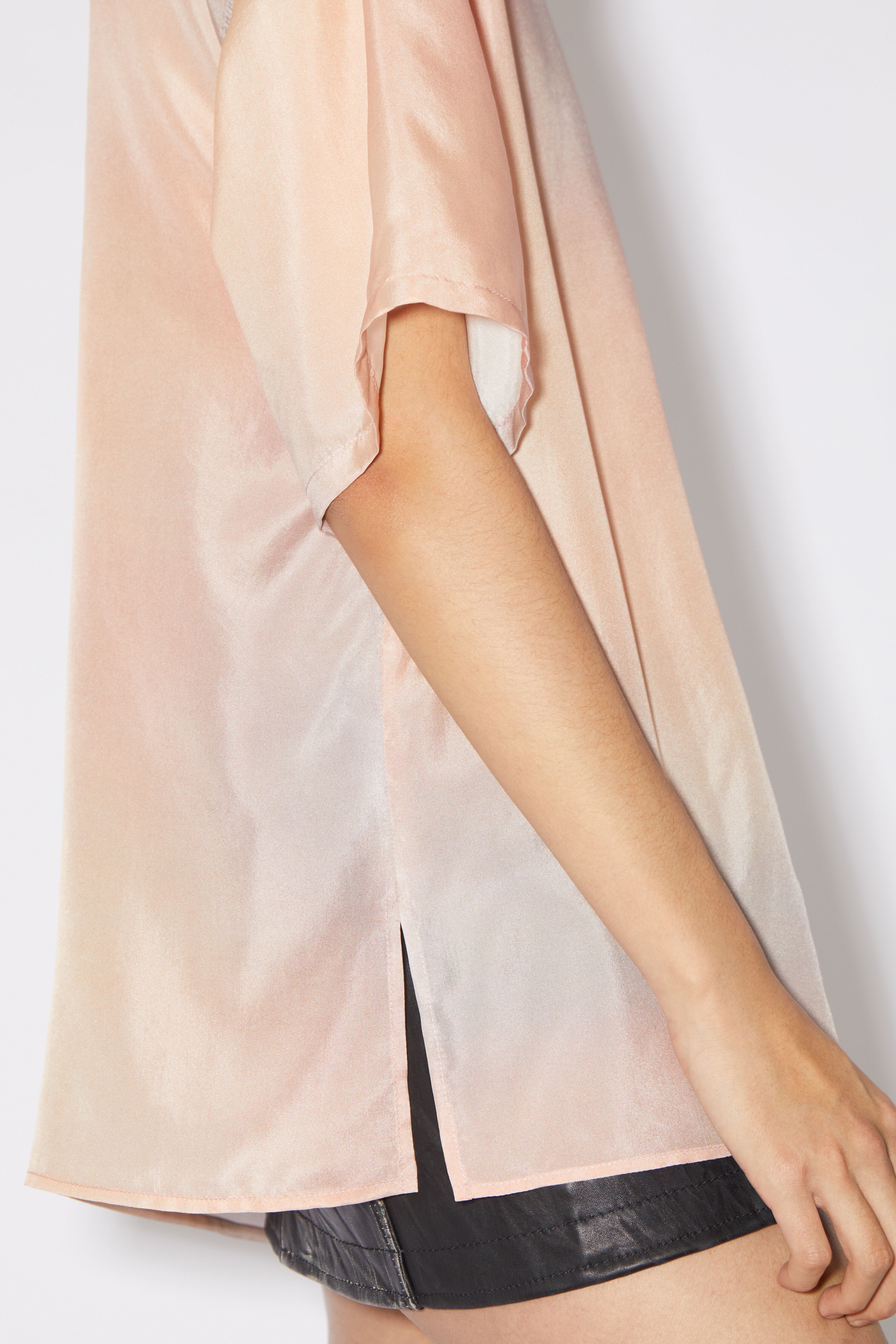 Silk Button-up shirt - Pink - 5