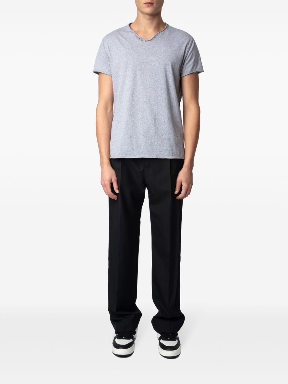 Henley-neck T-shirt - 2