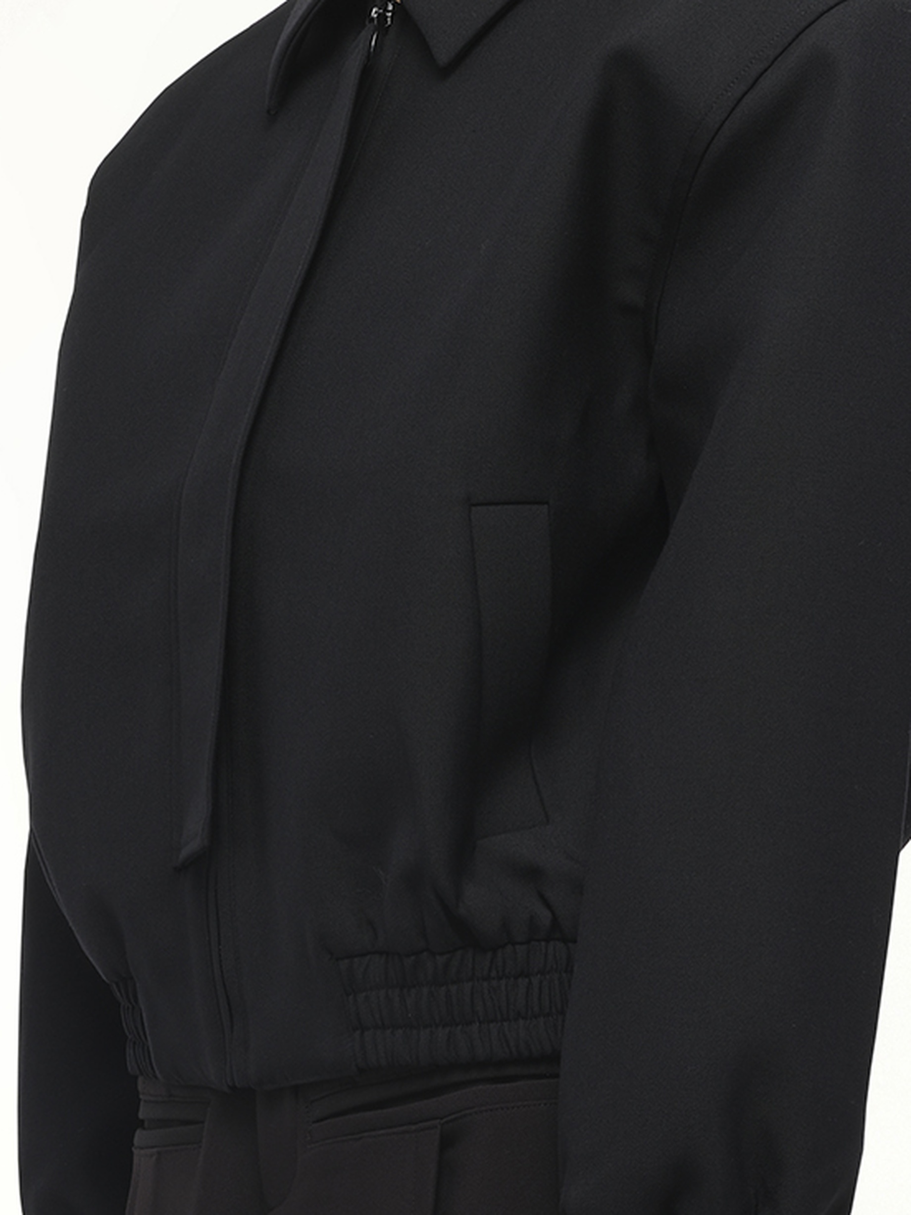 Zip Shoulder Jacket in Black - 3