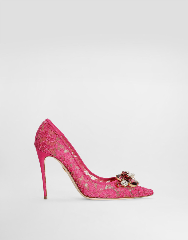 Rainbow lace pumps in lurex lace 1