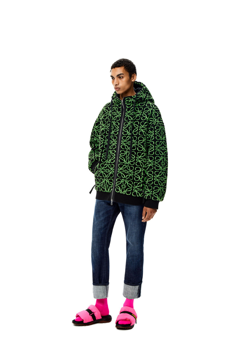 Loewe Zip-up parka in Anagram jacquard fleece outlook