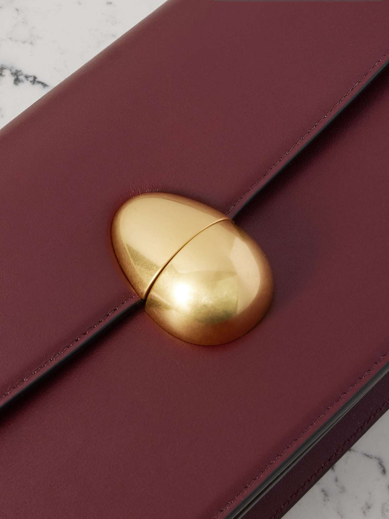 Phoenix Baguette leather shoulder bag Burgundy 4