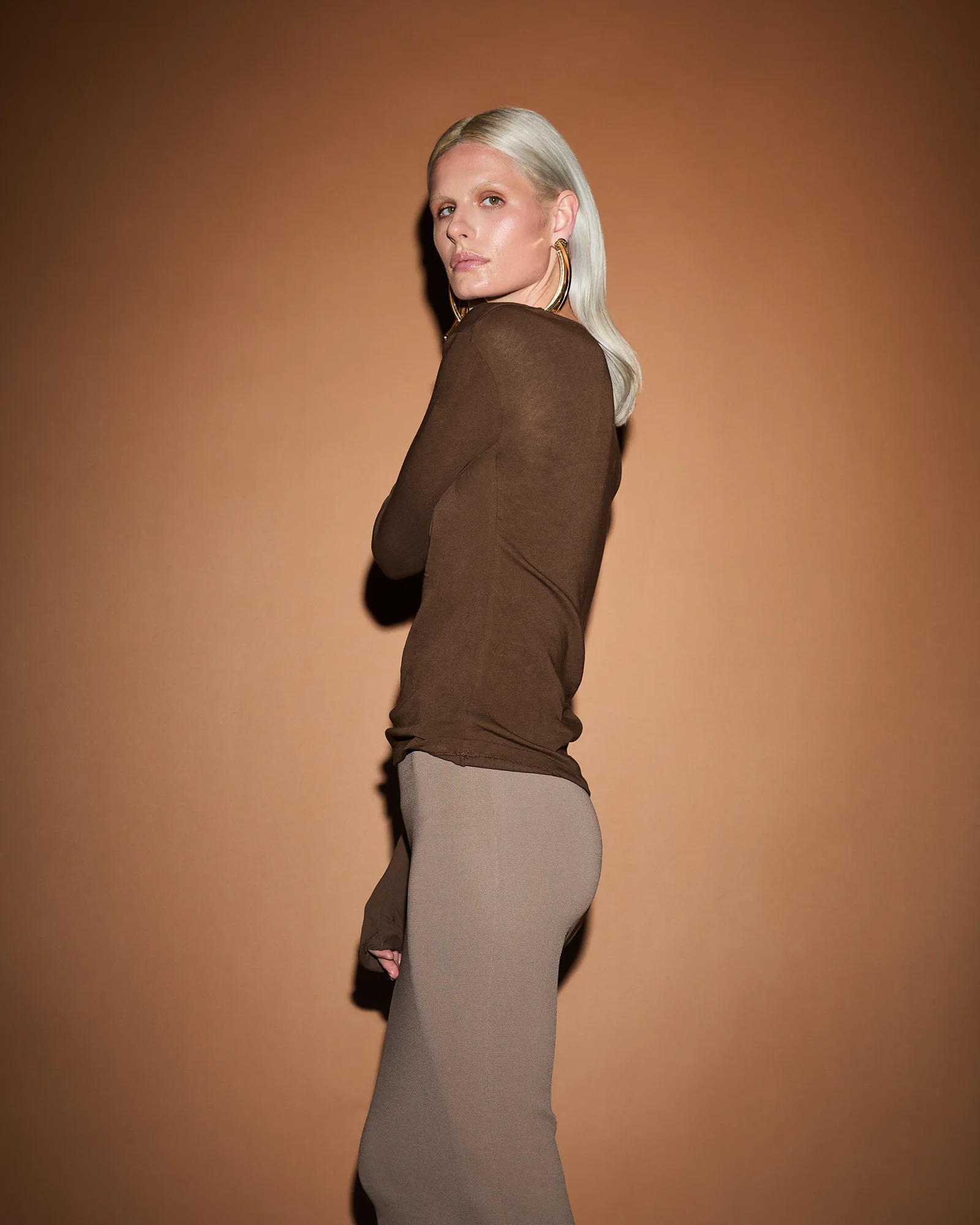 SHEER LONG SLEEVE BRUNETTE - 3