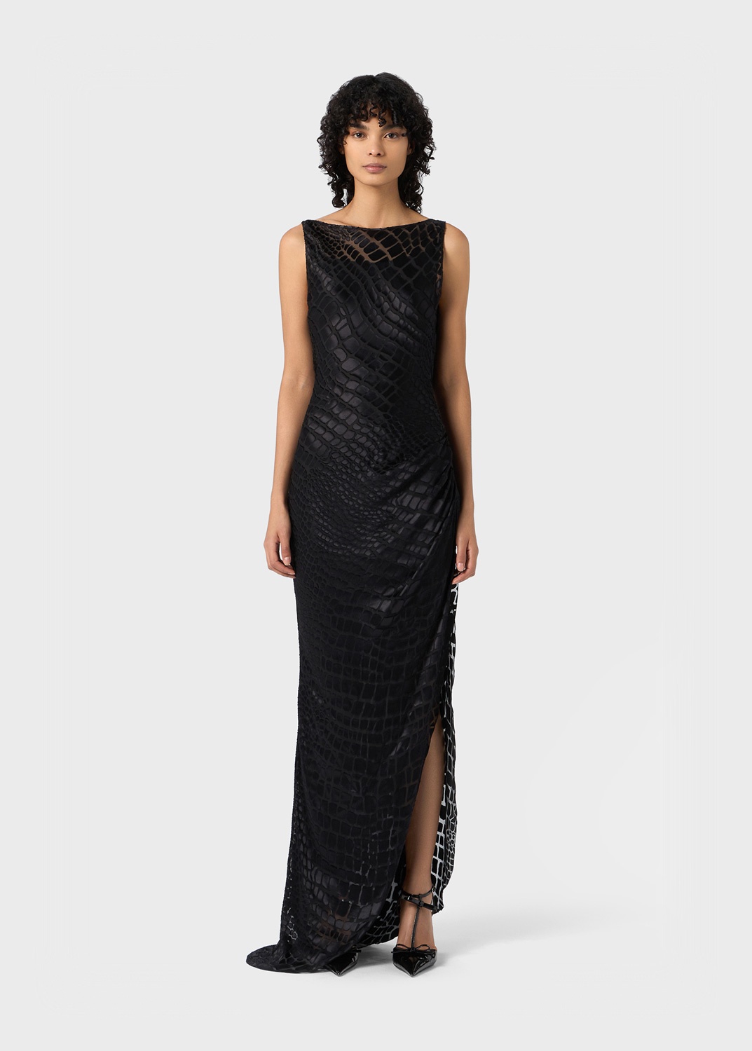 DEVORE' LONG DRESS WITH VENT - 3