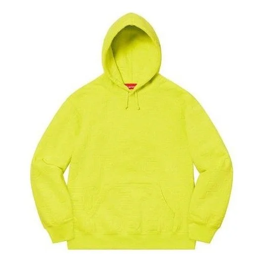 Supreme Embossed Logos Hooded Sweatshirt 'Yellow' SUP-SS21-637 - 1