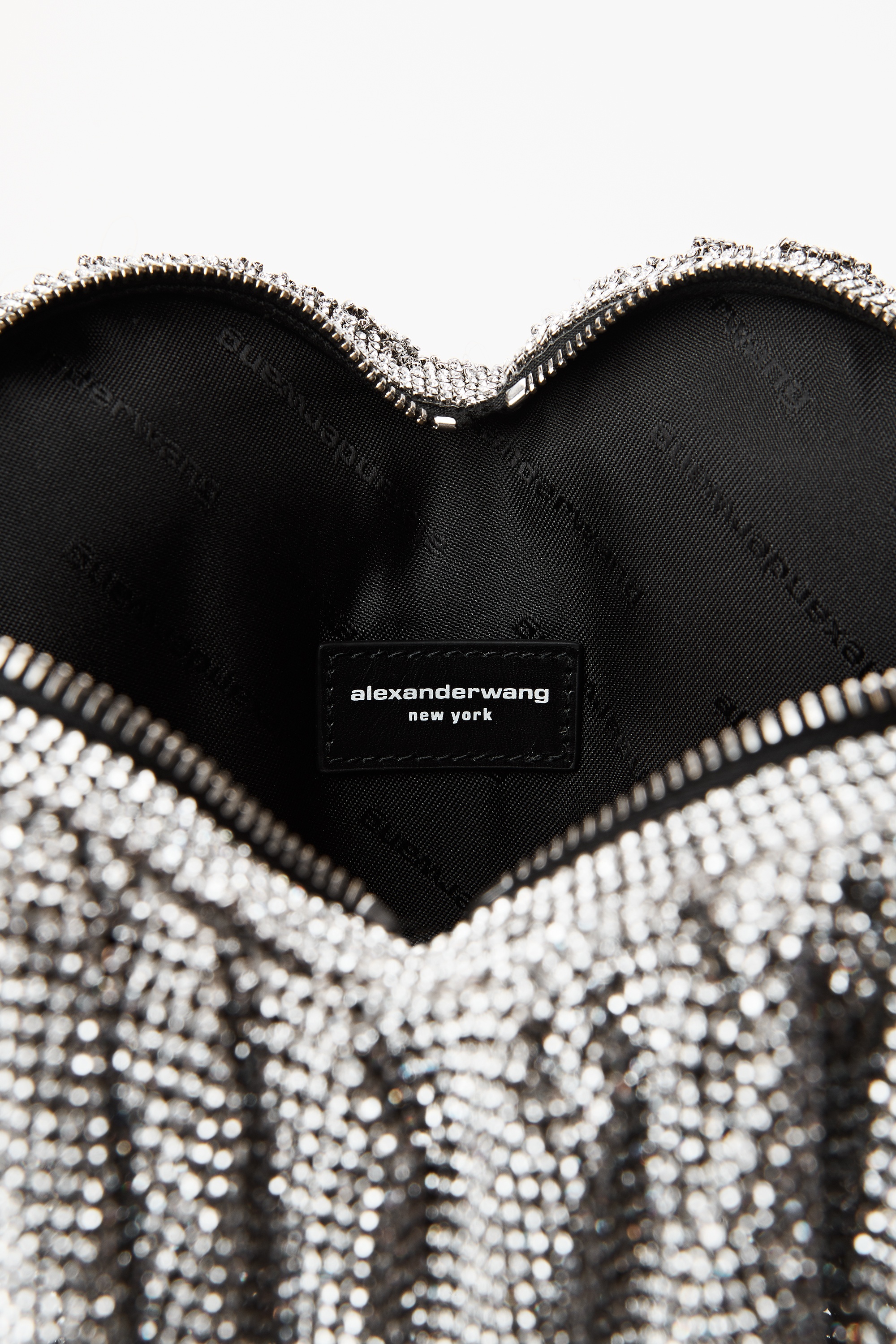 HEART PILLOW CLUTCH IN CRYSTAL MESH - 5