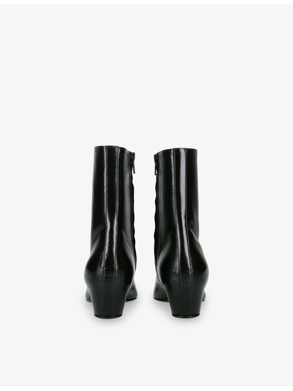 Sybil 40 Glazed-Leather Ankle Boots - 4