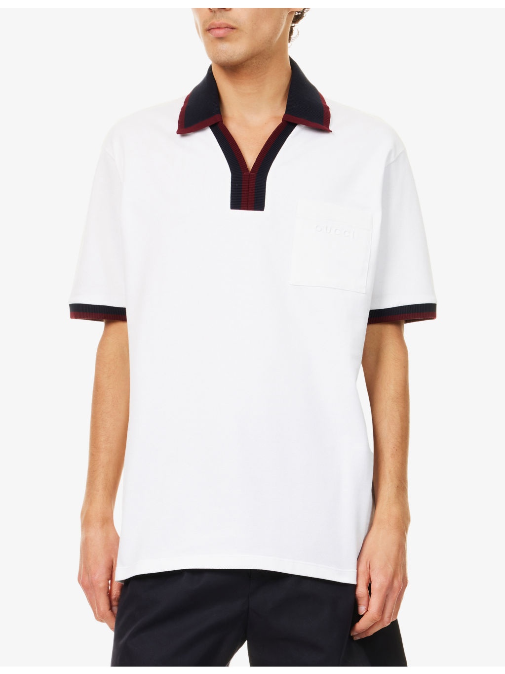 Contrast-Collar Logo-Embroidered Cotton-Pique Polo Shirt - 3