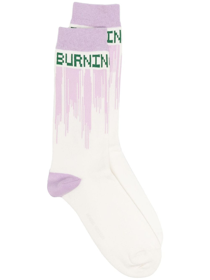 DRIPPING LOVE SOCKS HOMME - PURPLE LOVE BURNING 1