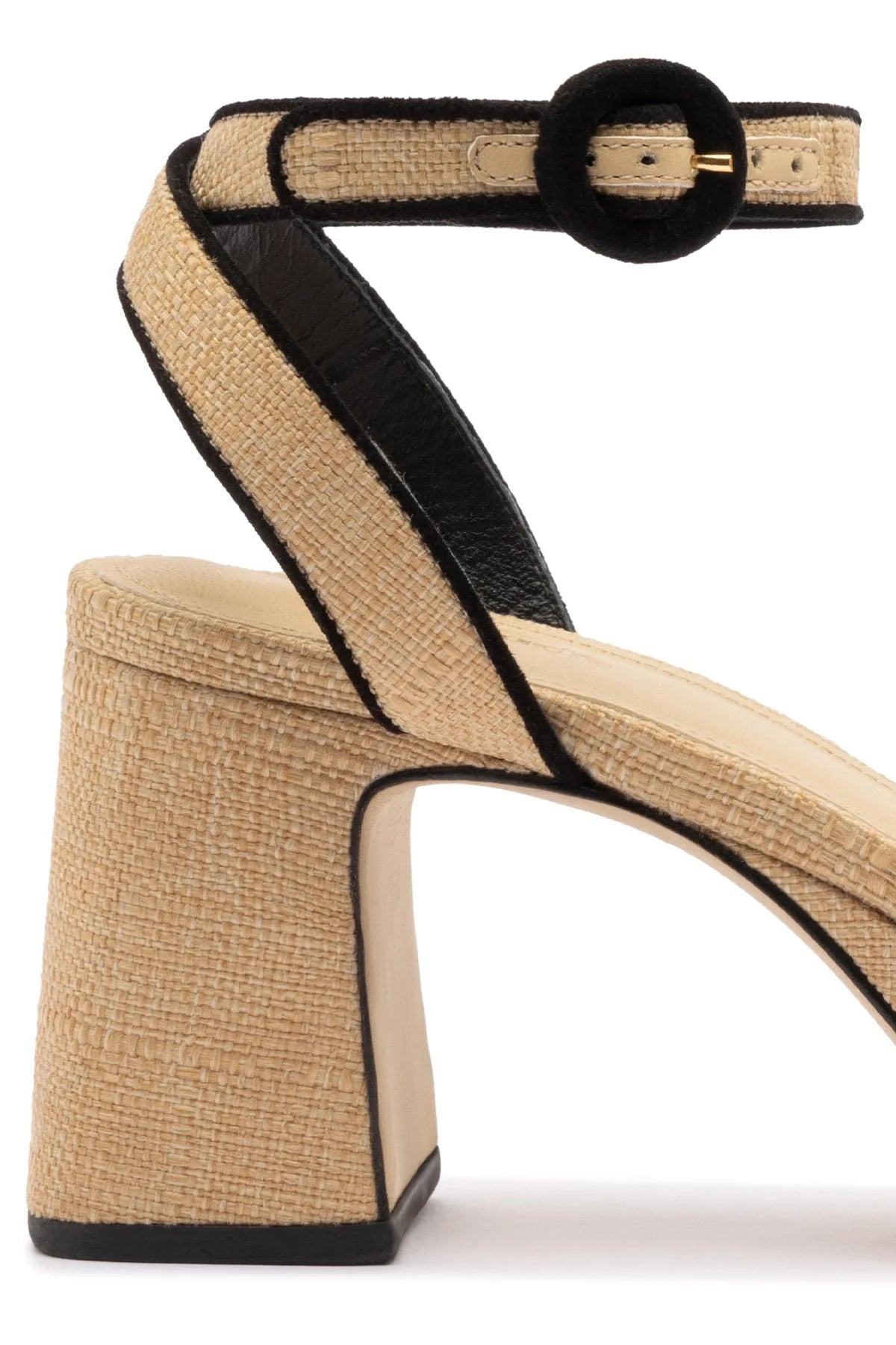 Marketplace Larroude - Larroude Dolly Low Sandal In Beige Raffia - 4