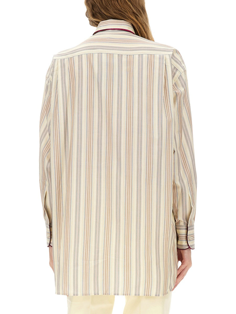 Etro Women Striped Cotton Shirt - 3
