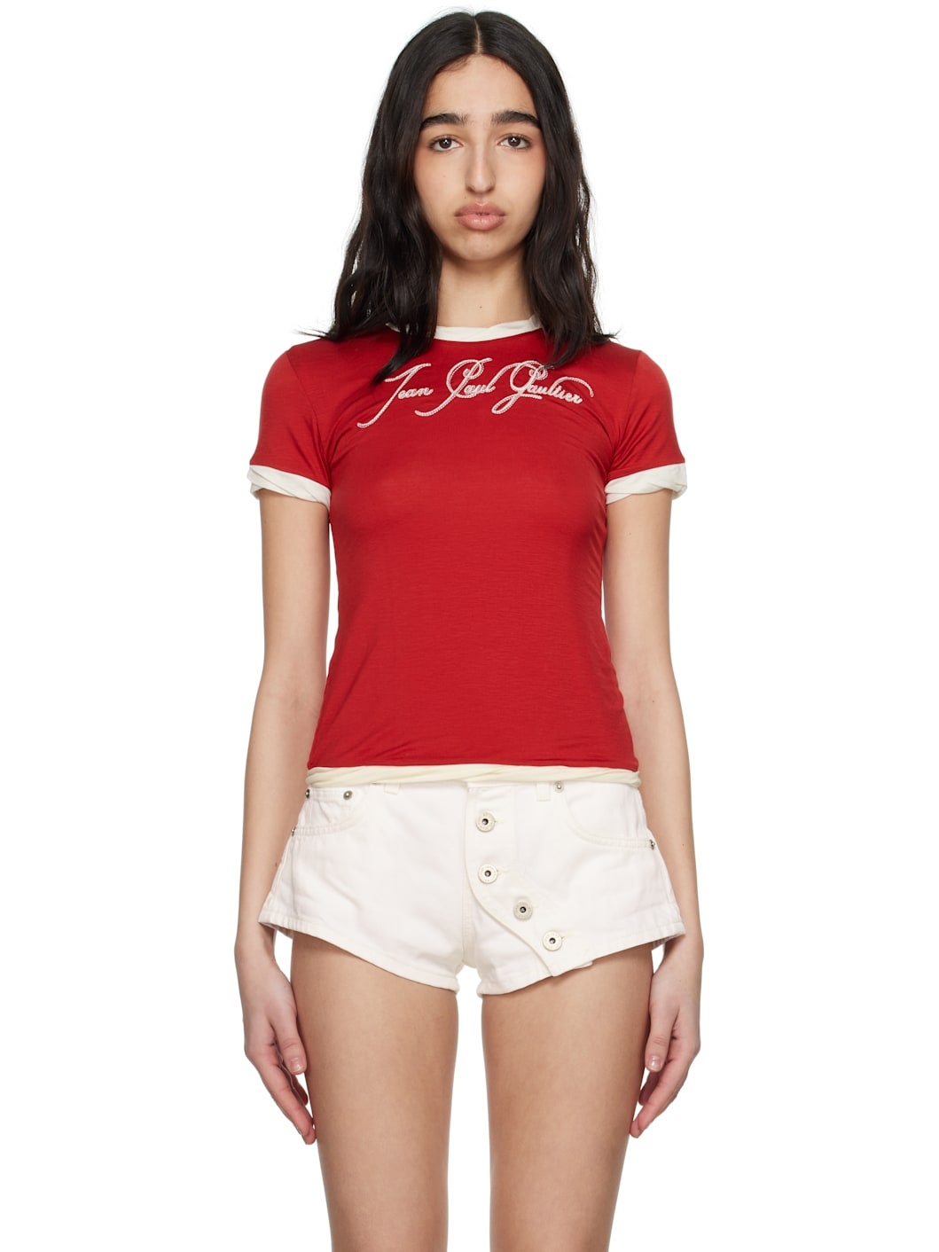 Red & Off-White 'The Tattoo' T-shirt - 1