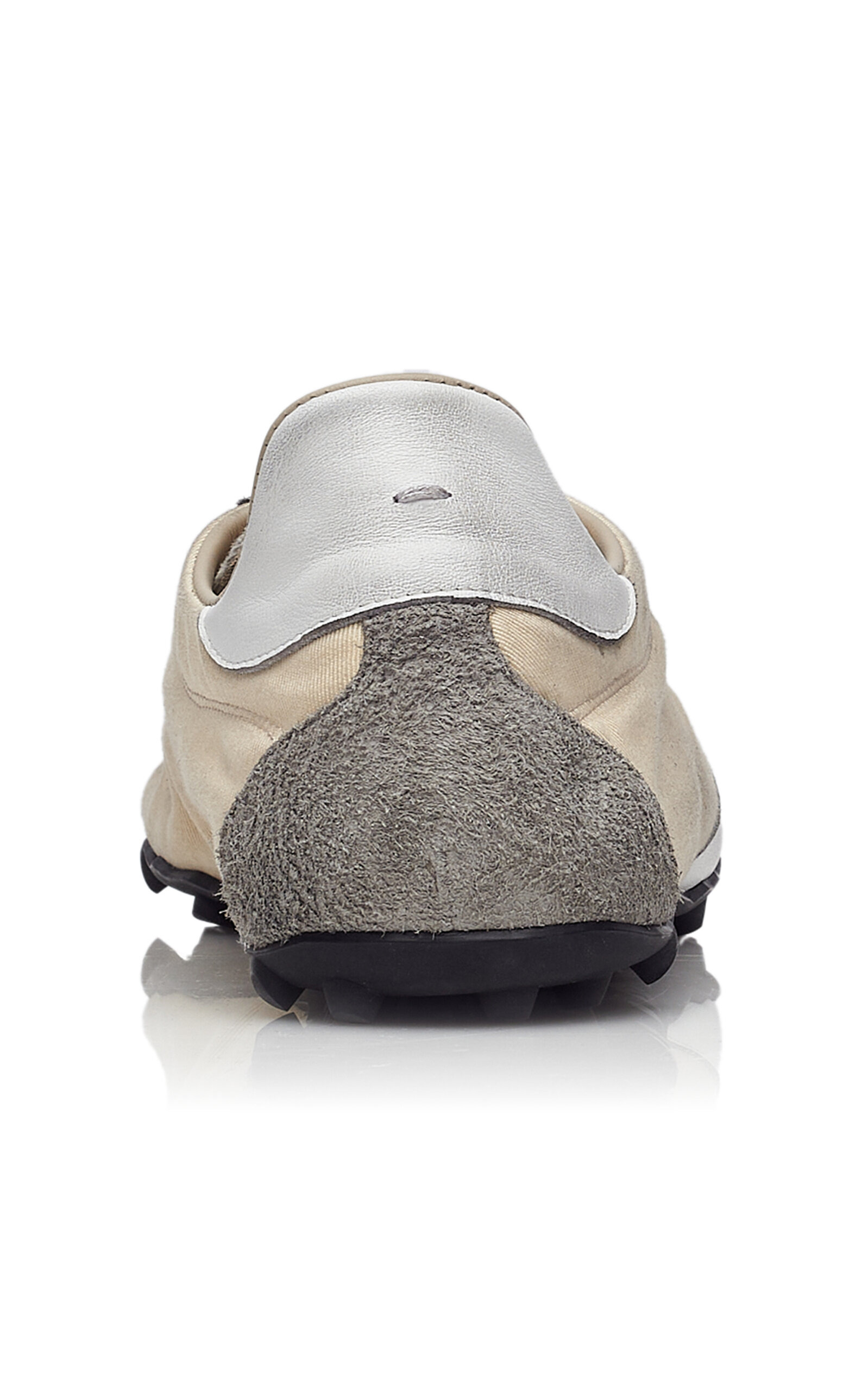 Sprinters Leather-Trimmed Drill Sneakers ivory - 4