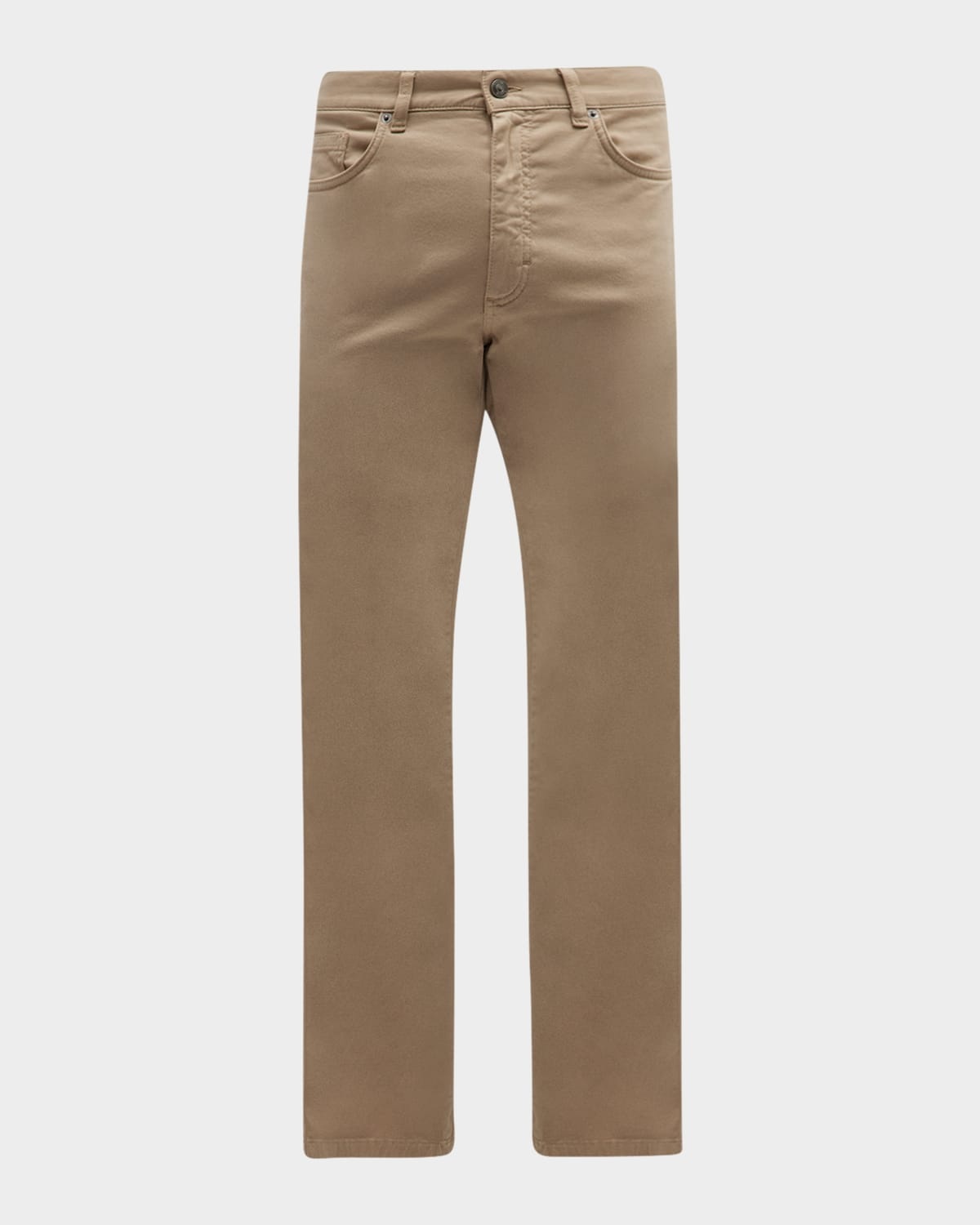 Men's Brushed Cotton 5-Pocket Trousers - 1