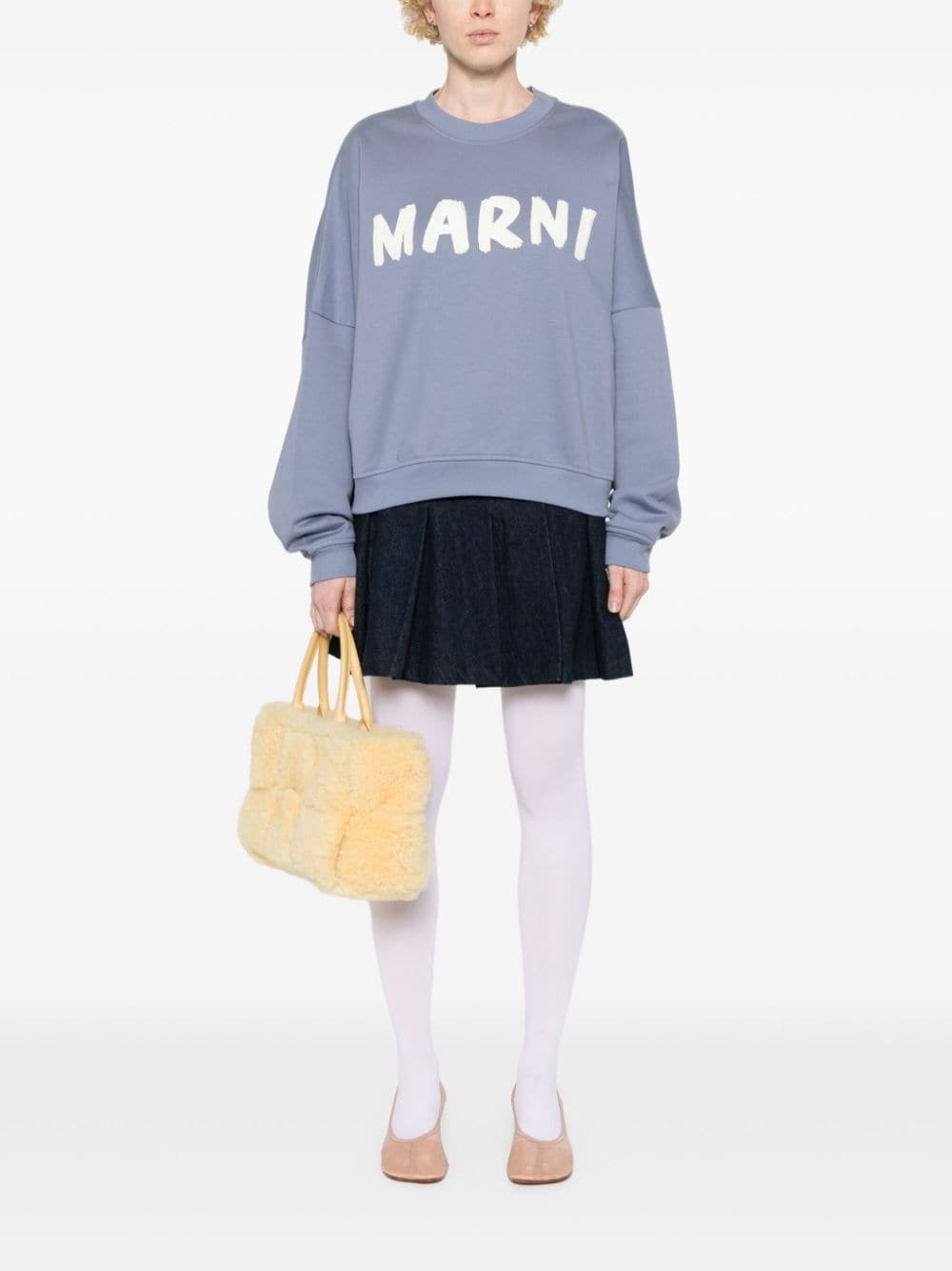 logo-print cotton sweatshirt - 2