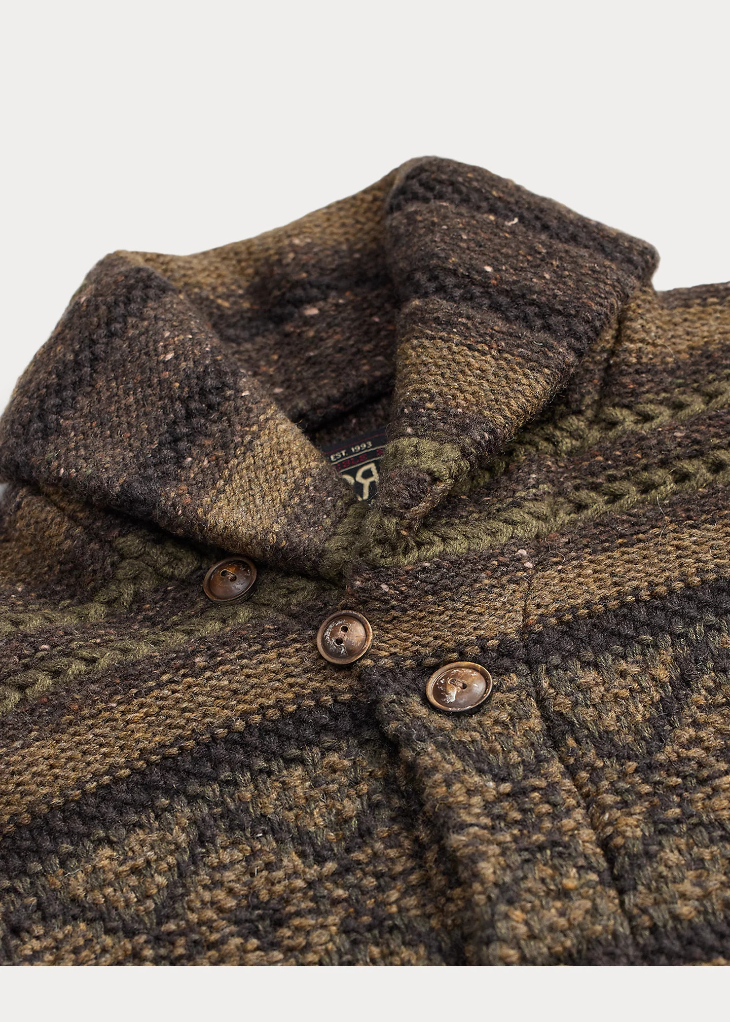 Wool-Cotton Shawl-Collar Cardigan - 3