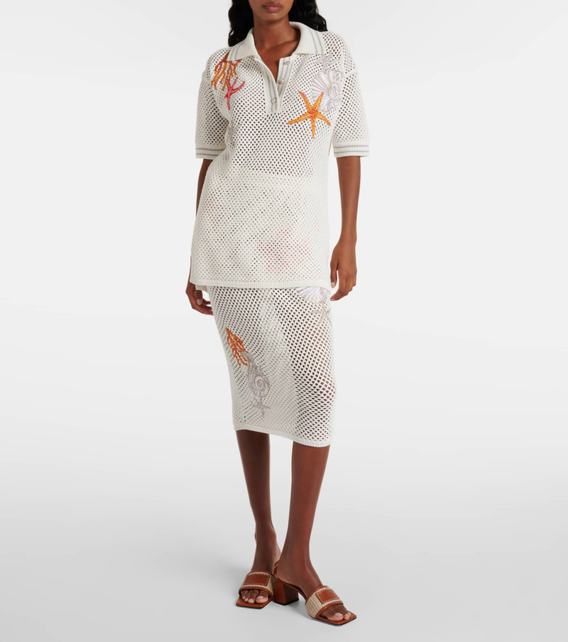 VERSACE Theia Barocco leather-trimmed raffia mules outlook