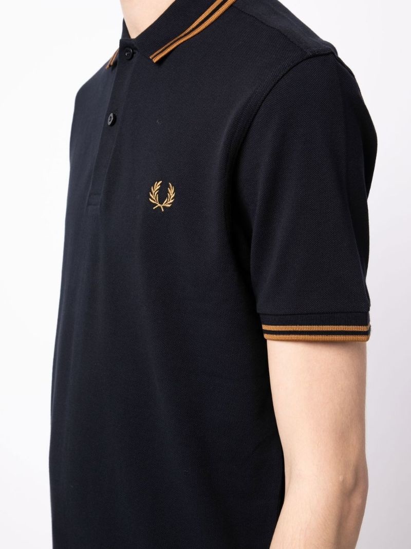 embroidered-logo short-sleeved polo shirt - 9