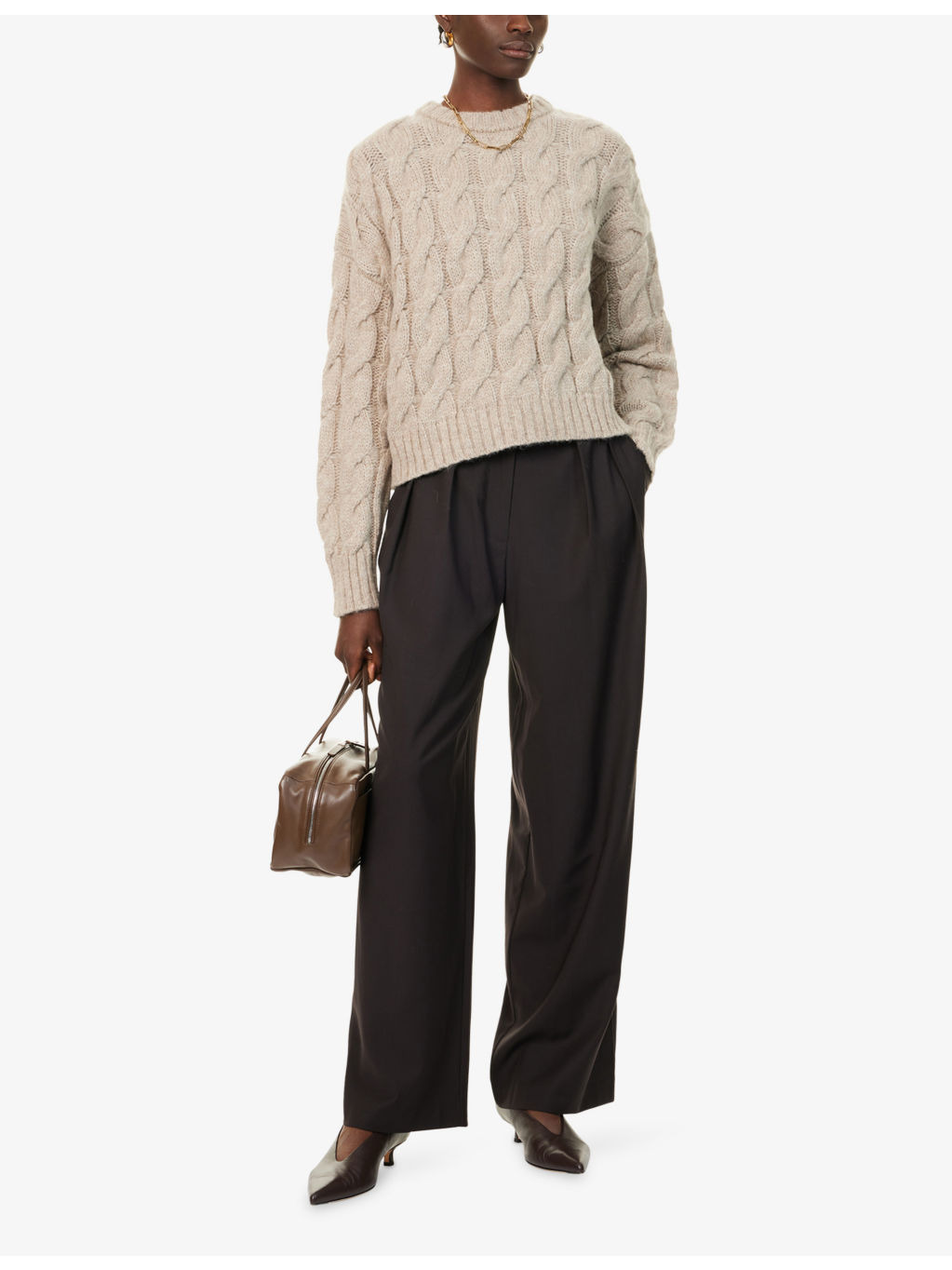 Serena Cable-Knit Wool-Blend Jumper - 2