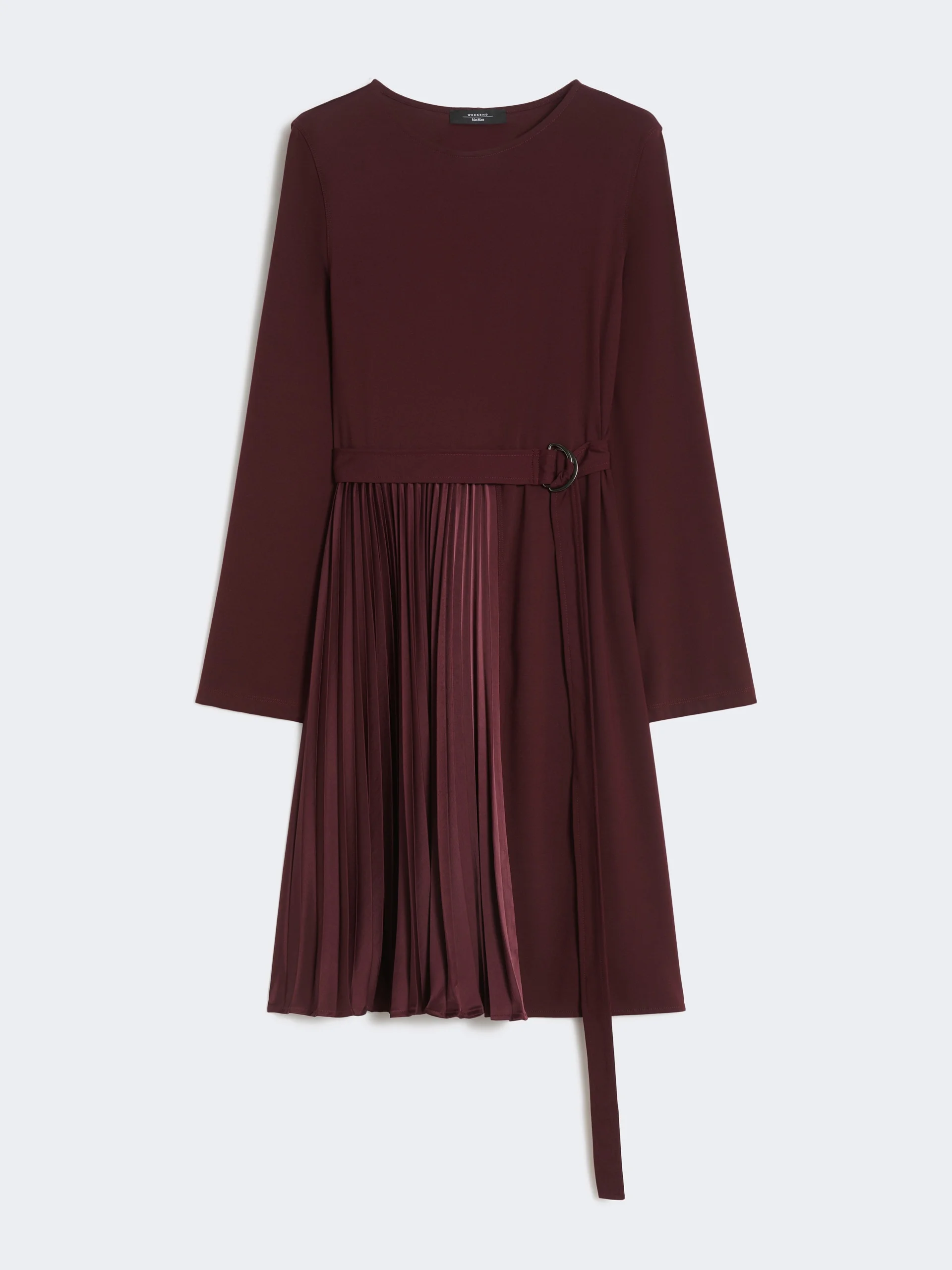 Milano-knit jersey dress - BORDEAUX - 1