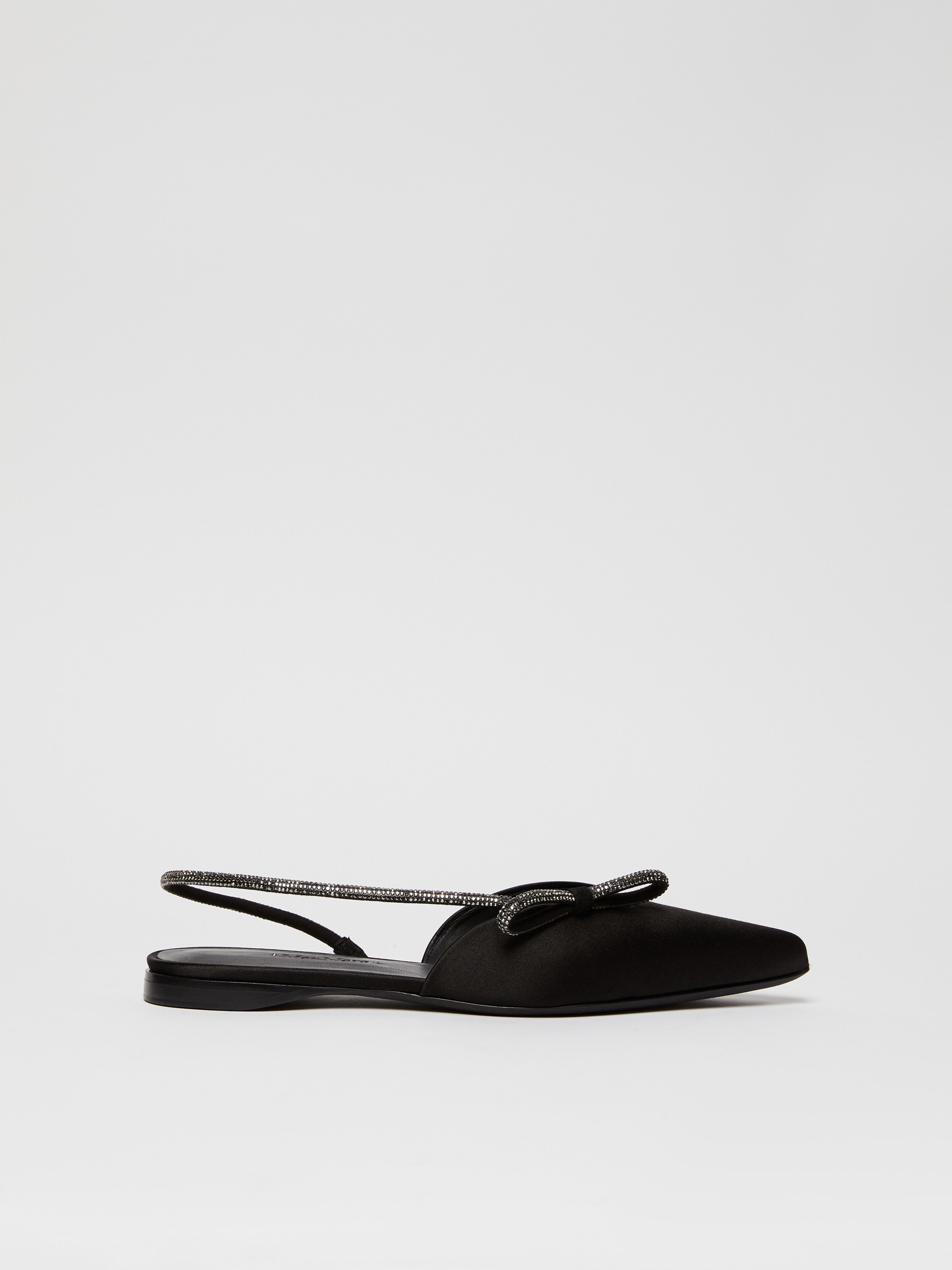 CRYSTALSLING Satin slingback ballet flats - 1
