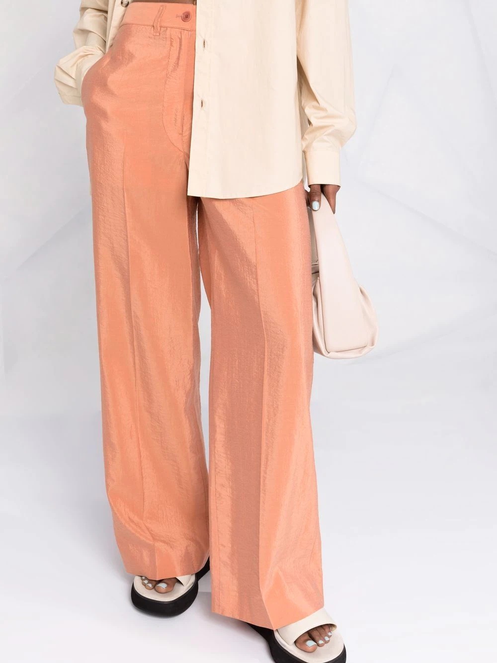 tailored wide-leg trousers - 5