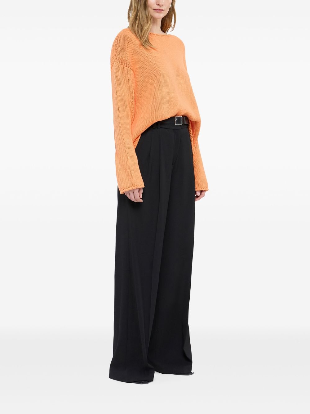 draped-knit jumper - 3