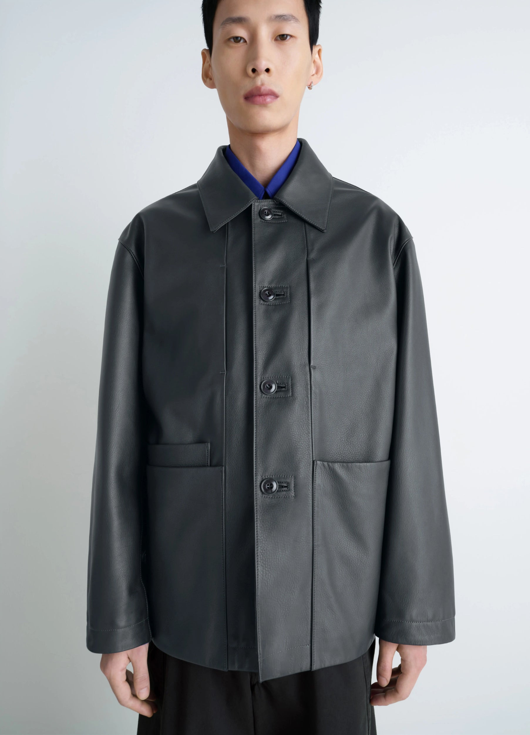LEATHER WORKWEAR JACKET - 2
