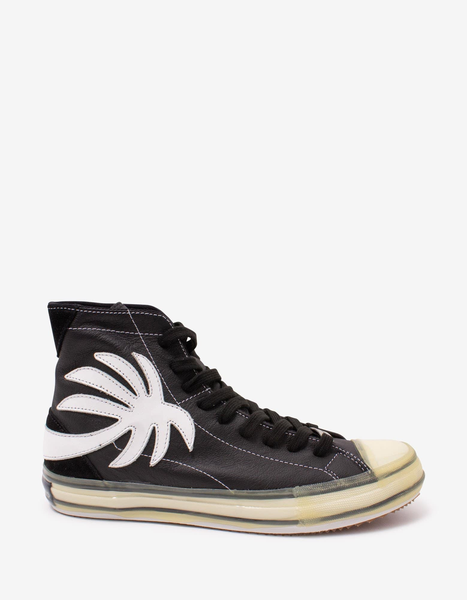 Palm Angels Black Palm Tree High Top Trainers - 2