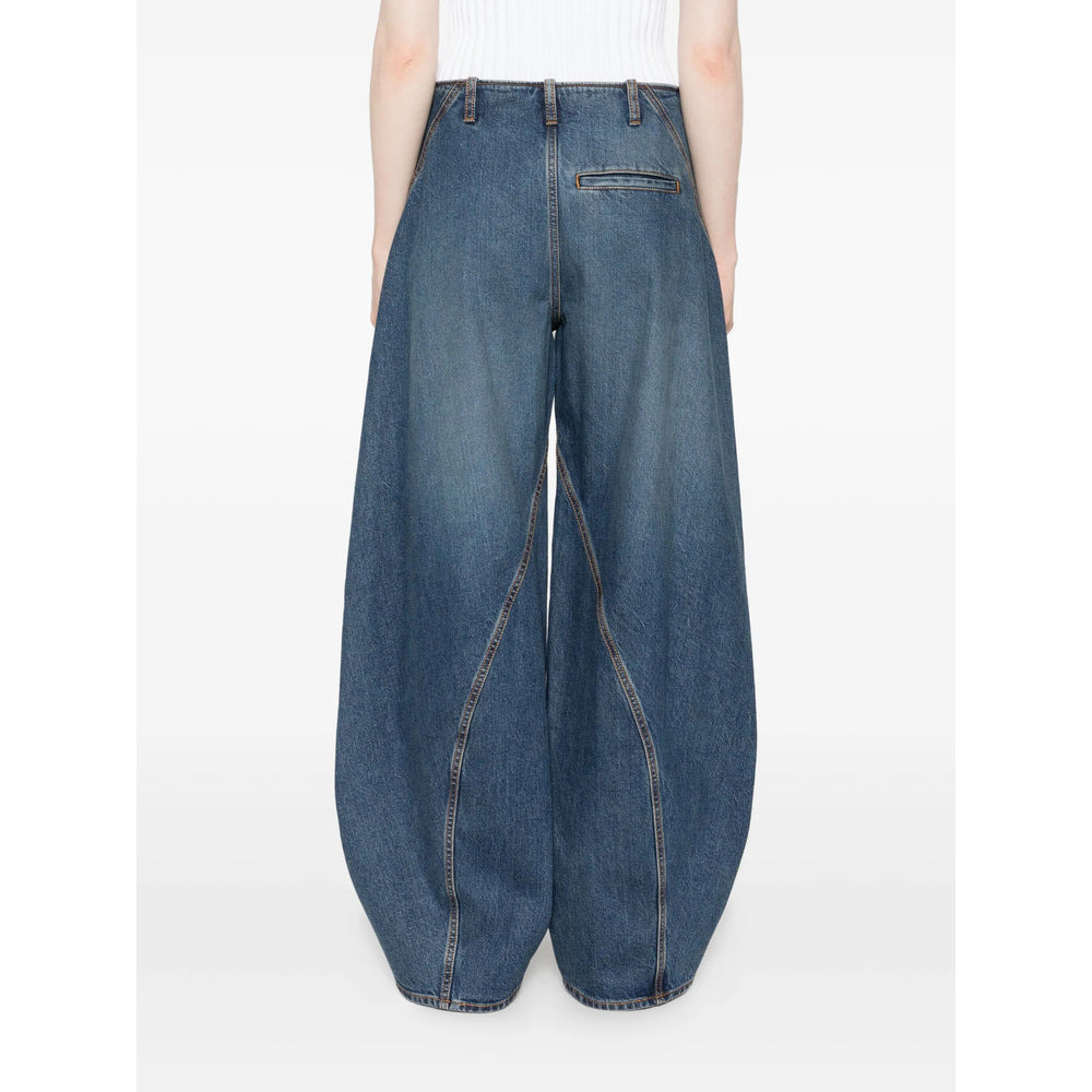 Alaïa Blue Trousers - High-Waisted Trousers Women - 5
