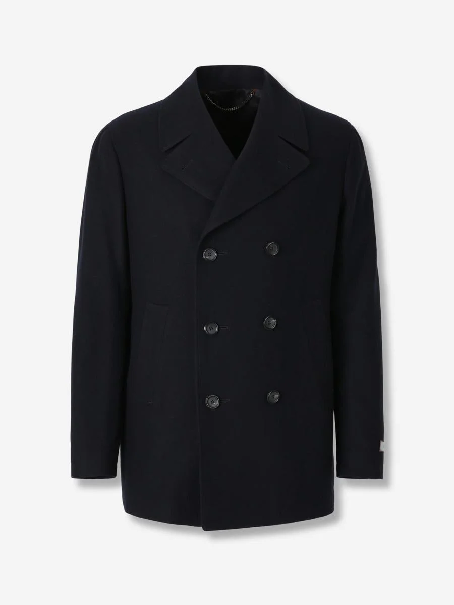 Canali Double Breasted Long Coat - 1