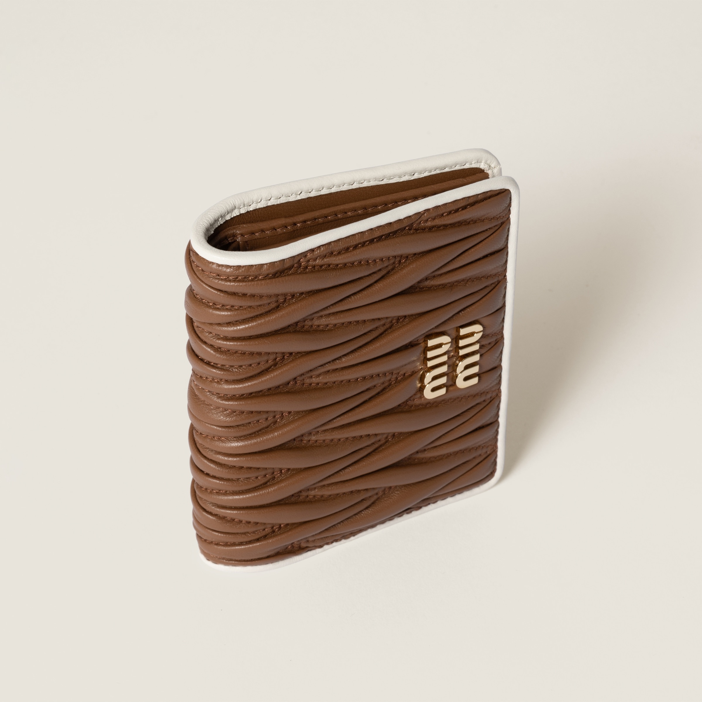 Small matelassé nappa leather wallet - 4