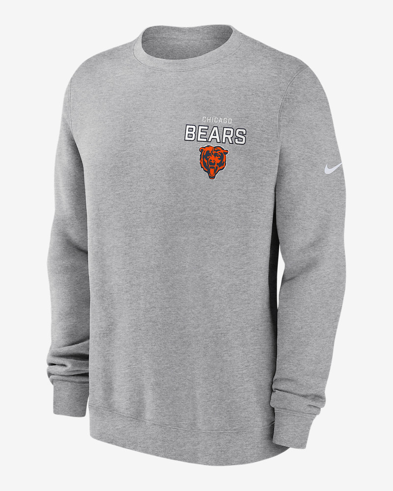Chicago Bears Draw Block Club Men's Nike NFL Pullover Crew 1