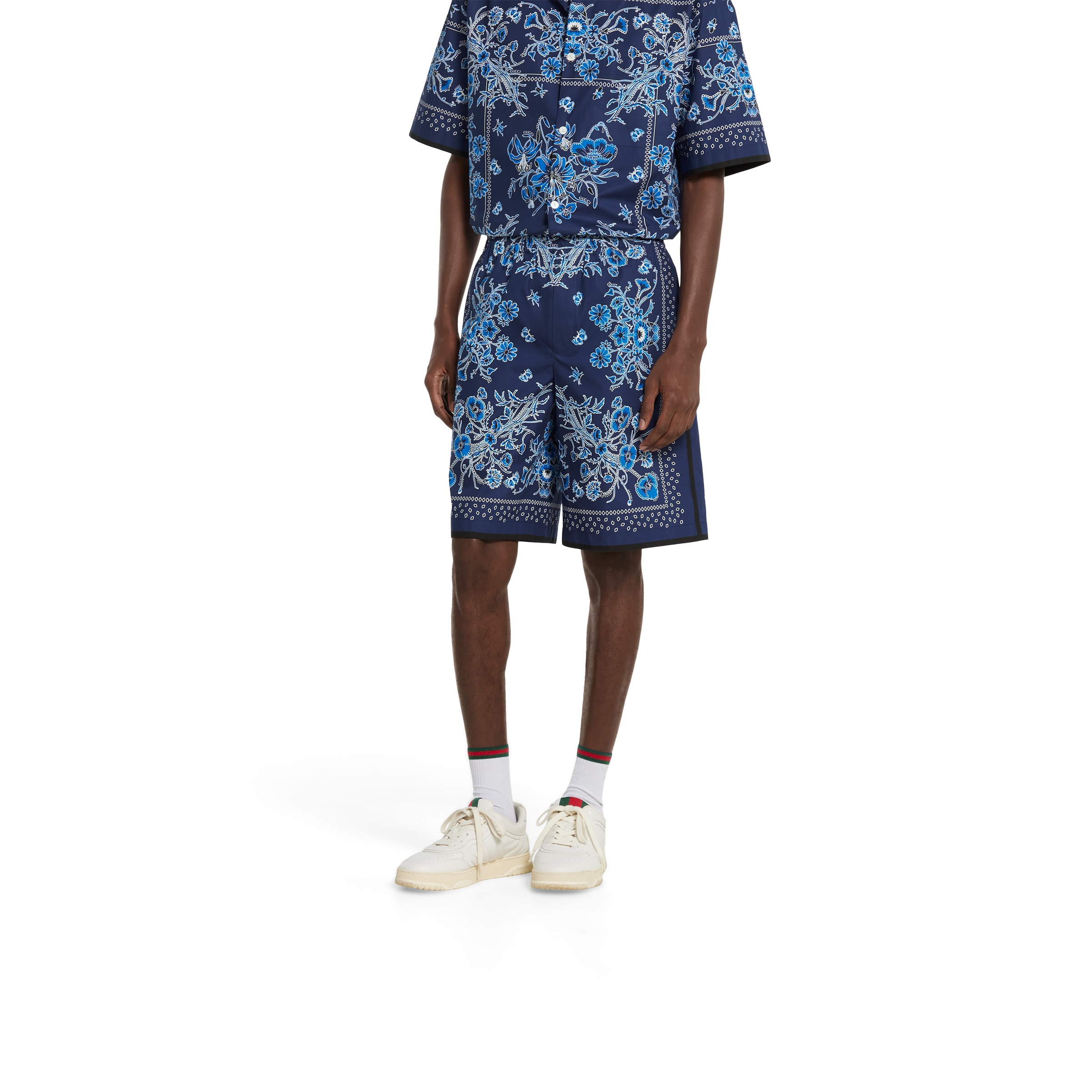 Printed cotton poplin shorts - 3