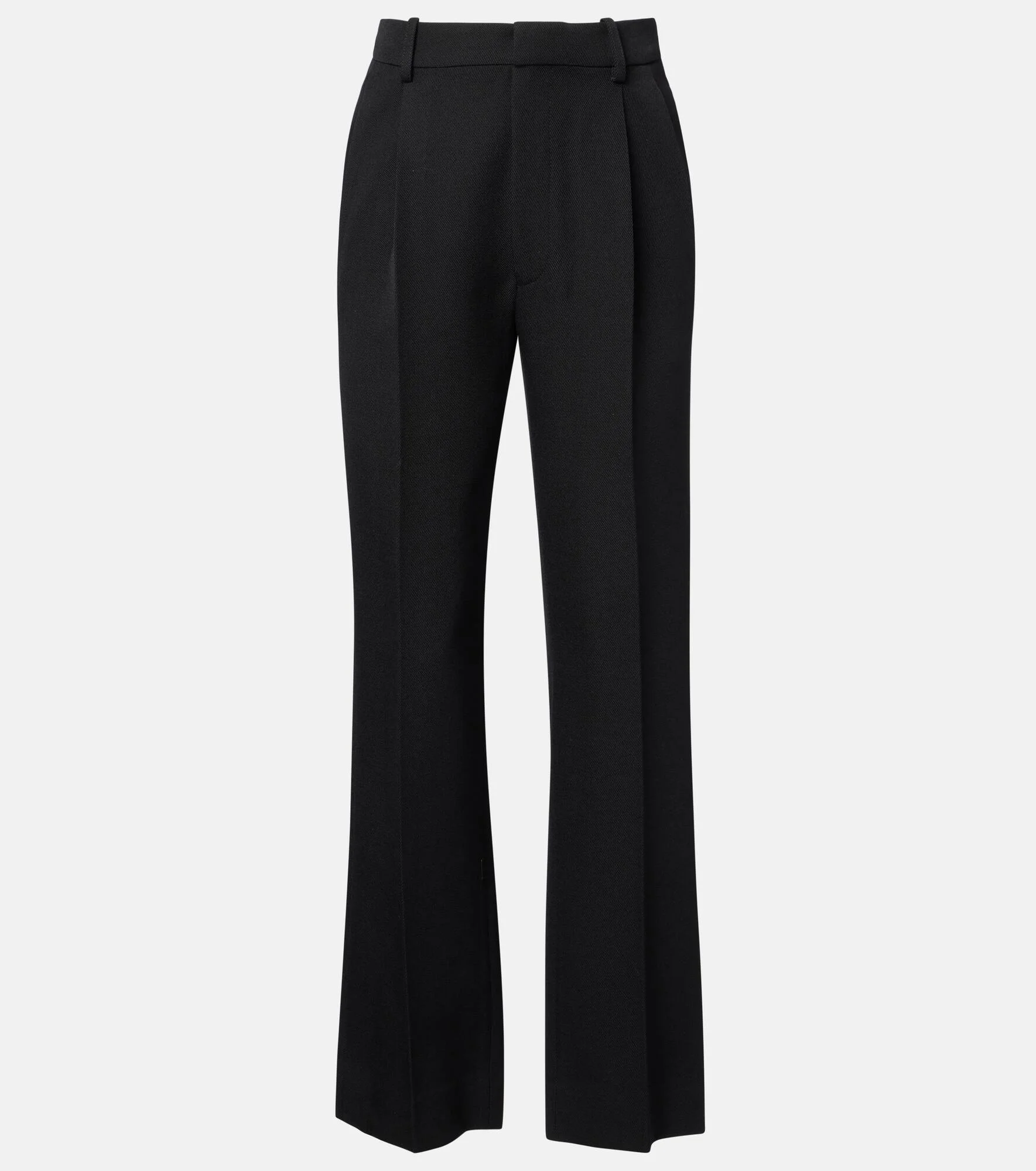 High-rise virgin wool straight pants - 1