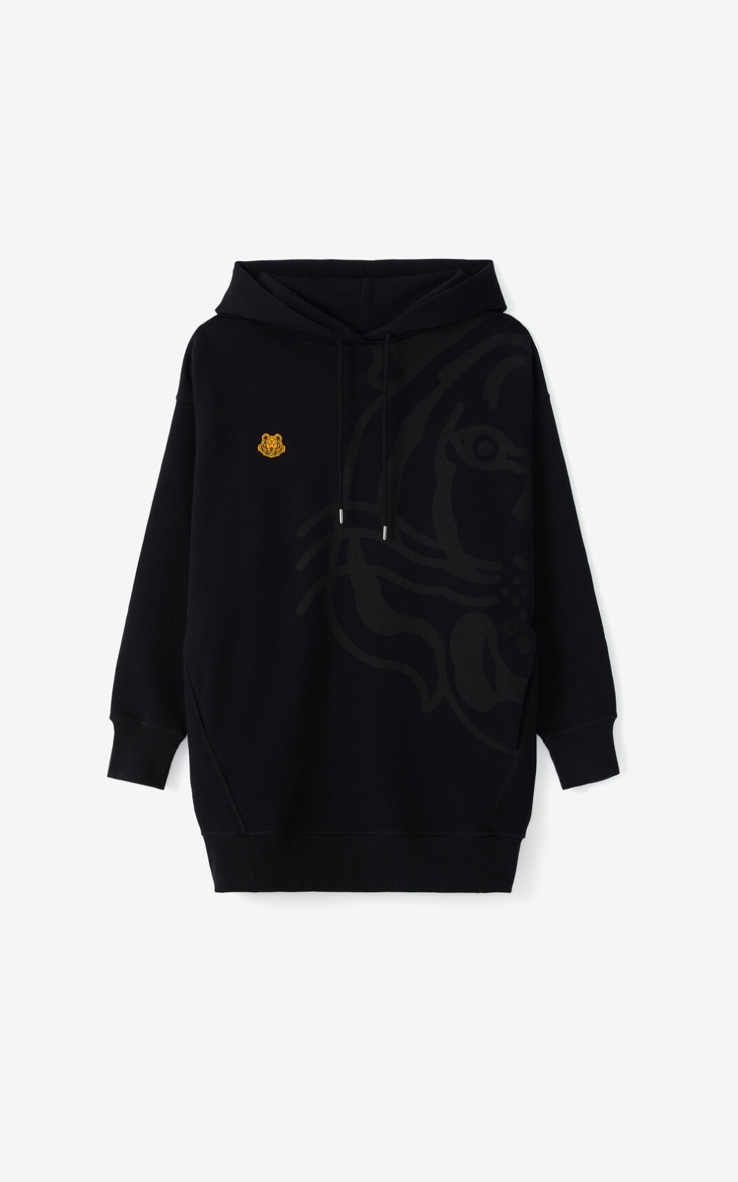 K-Tiger oversized hooded sweatshirt dress - 1