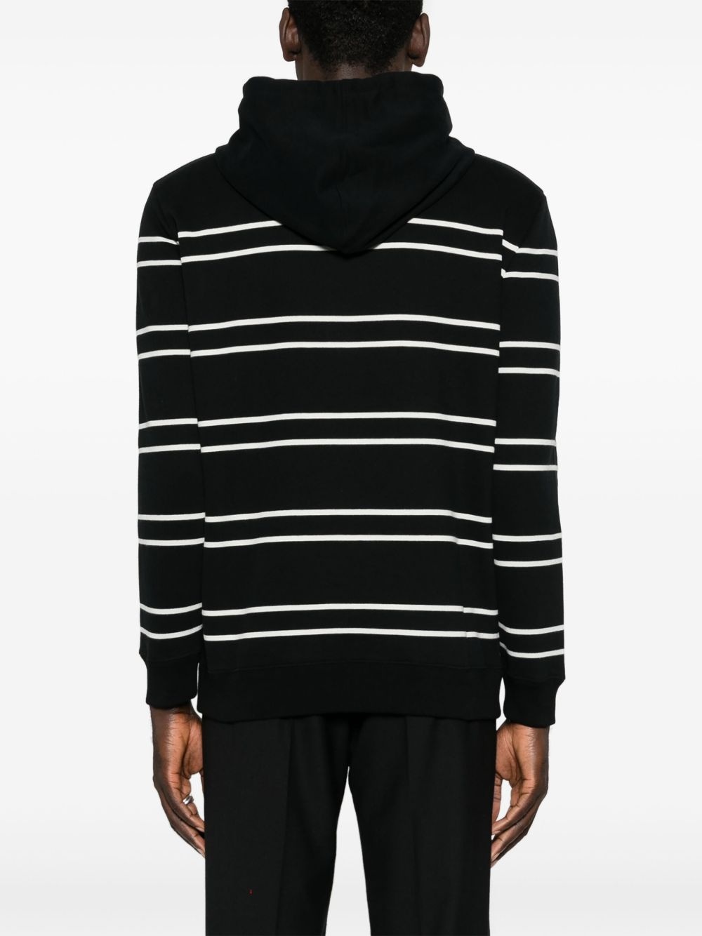 striped cotton hoodie - 4