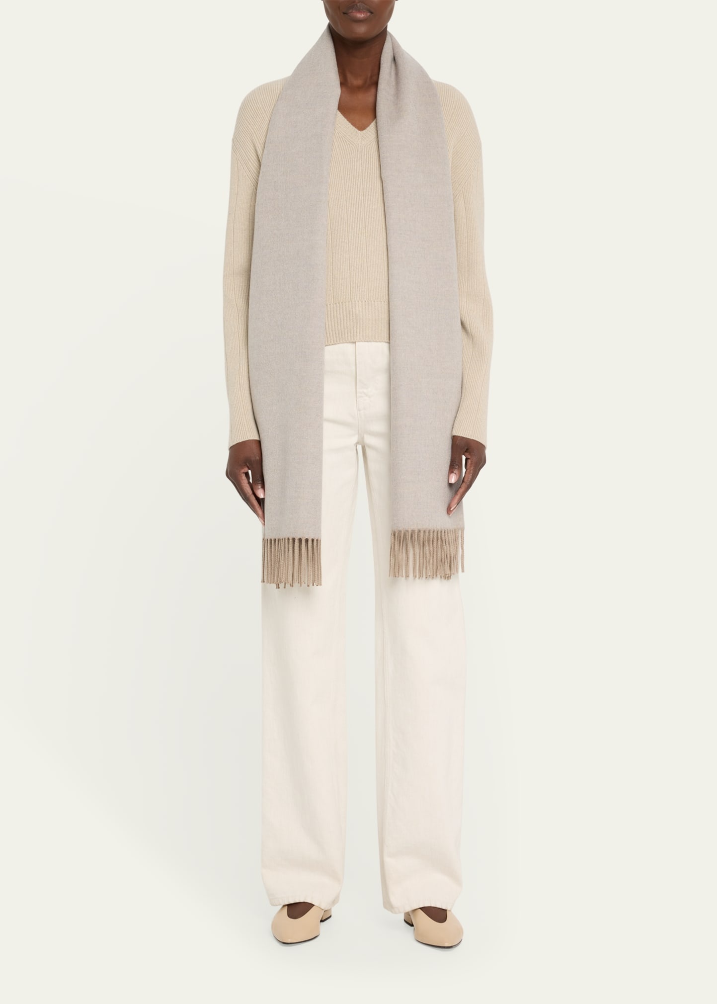 Two-Tone Cashmere Stole - 2