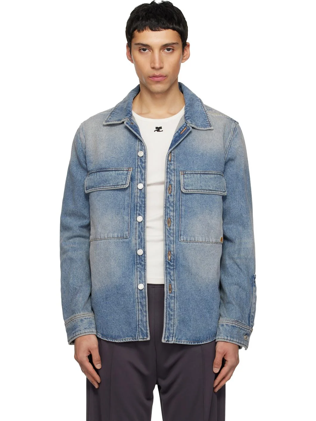 Blue Workwear Denim Shirt - 1