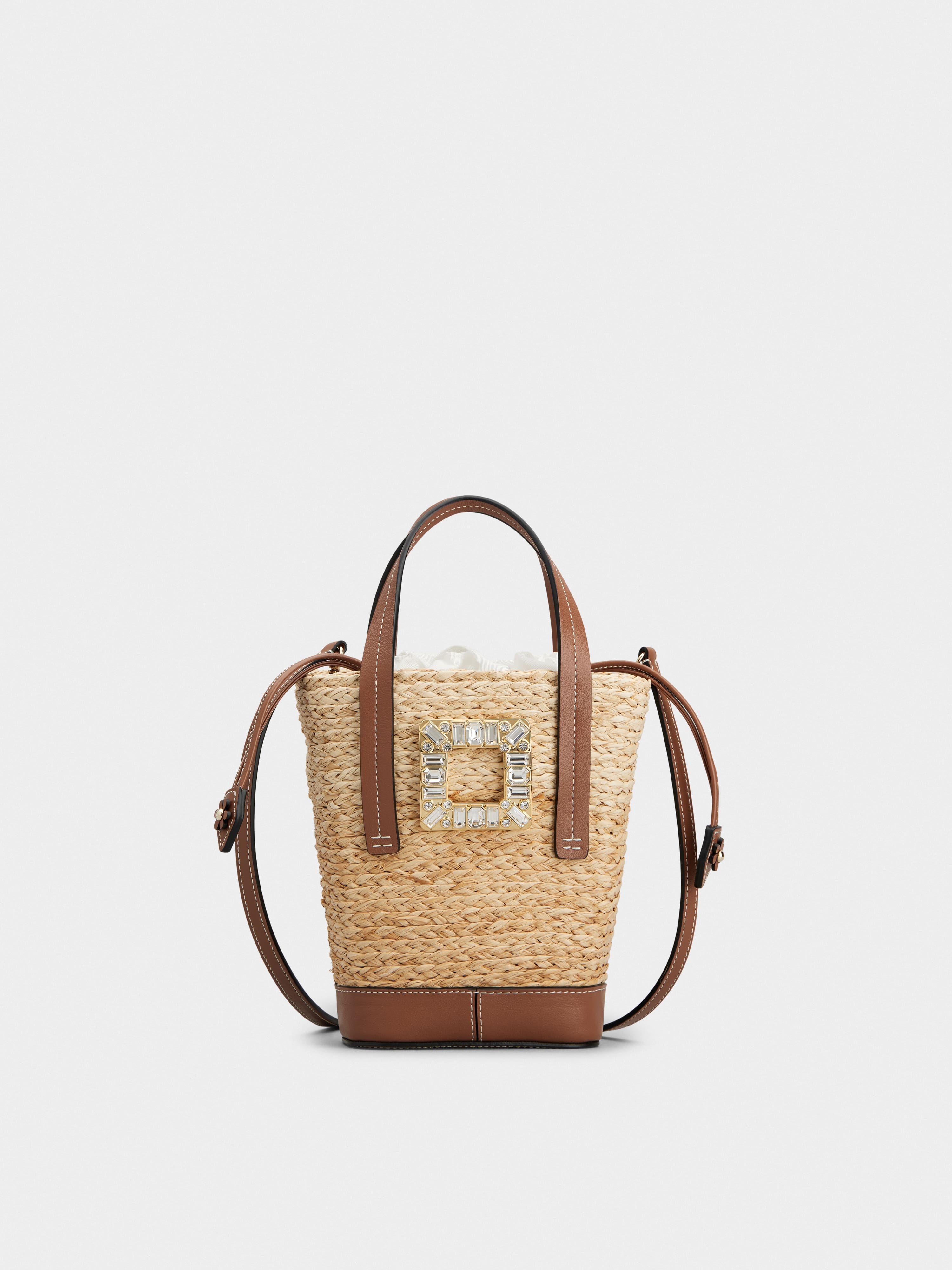 Viv' Skate Bucket Bag in raffia - 1